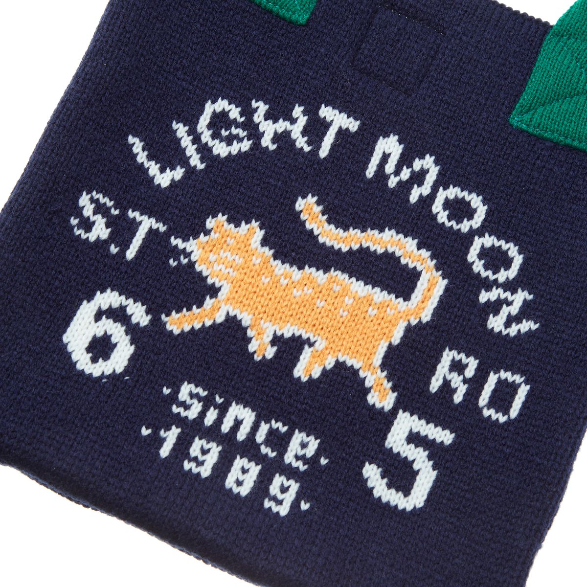 엘엠알(LMR) SYMBOL JACQUARD KNIT HANDBAG NAVY