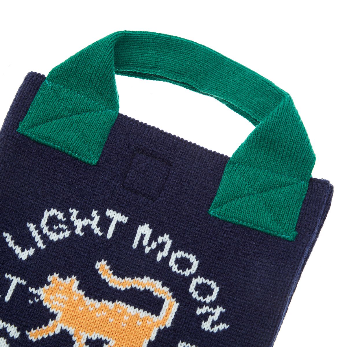 엘엠알(LMR) SYMBOL JACQUARD KNIT HANDBAG NAVY
