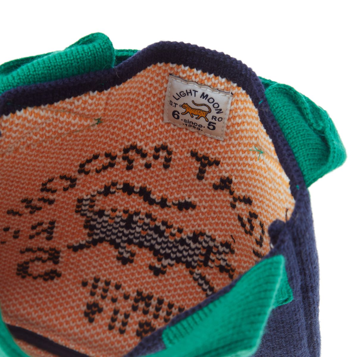 엘엠알(LMR) SYMBOL JACQUARD KNIT HANDBAG NAVY