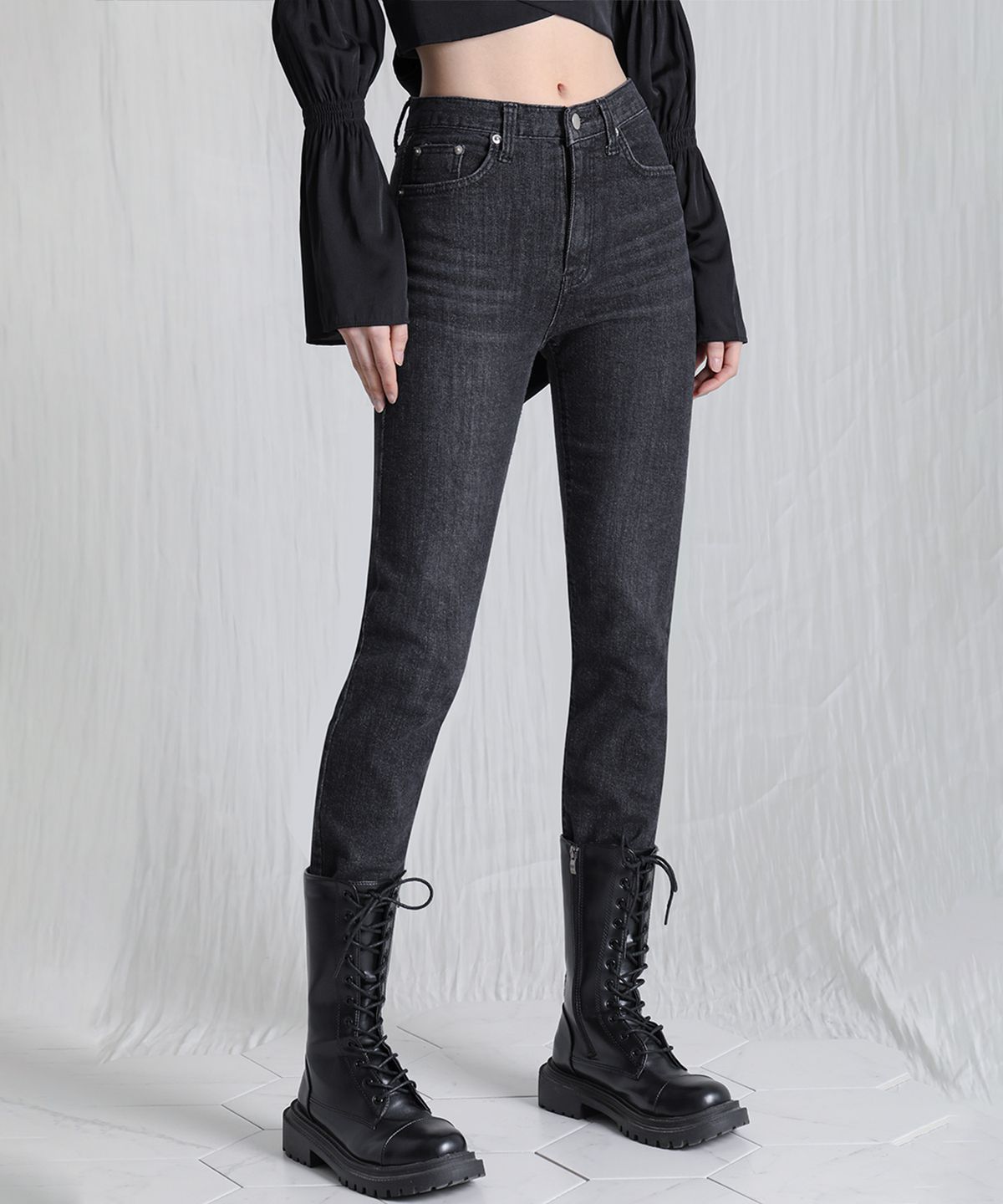 어반드레스(AVANDRESS) Straight Span Denim Pants - 2COL
