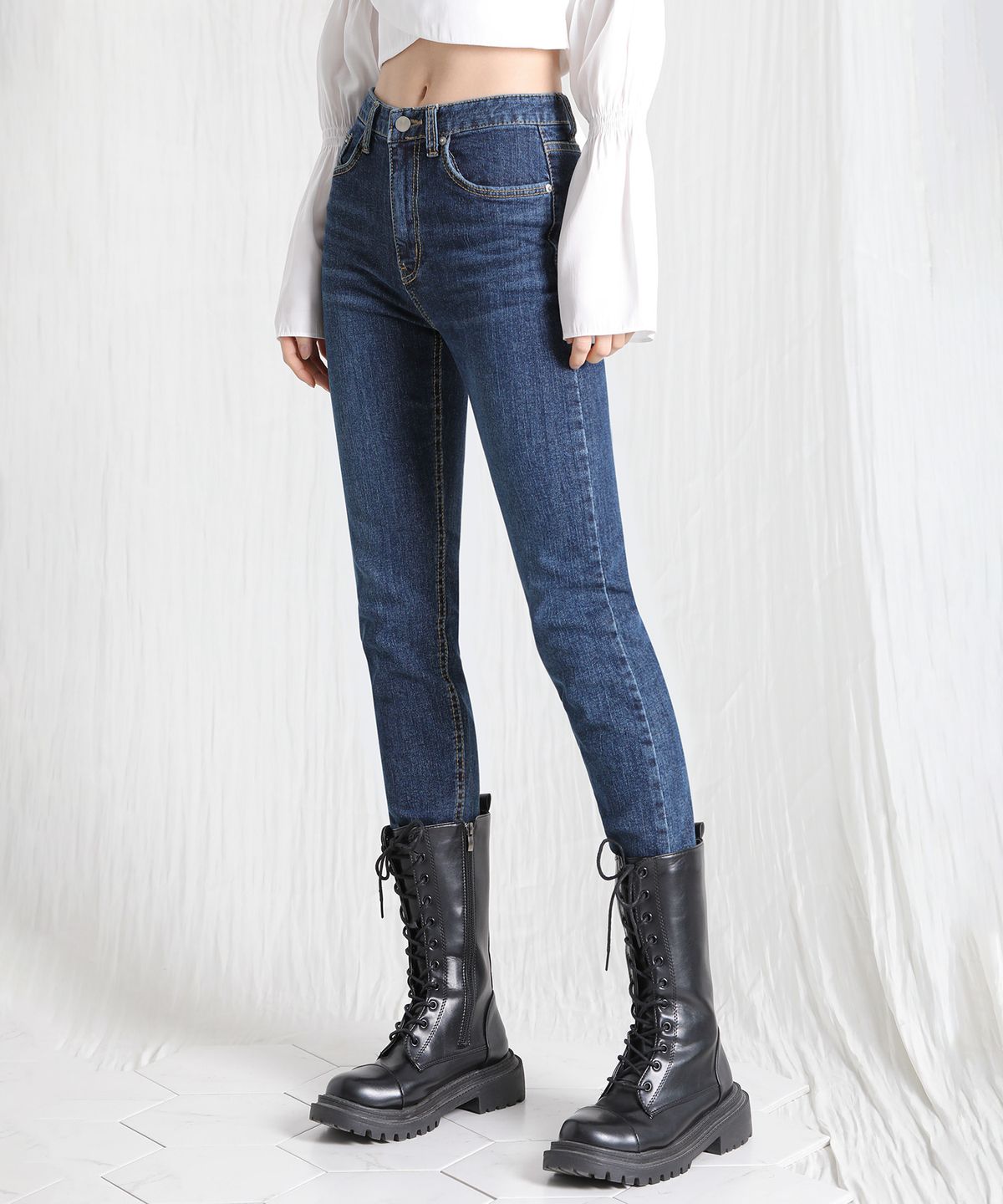 어반드레스(AVANDRESS) Straight Span Denim Pants - 2COL