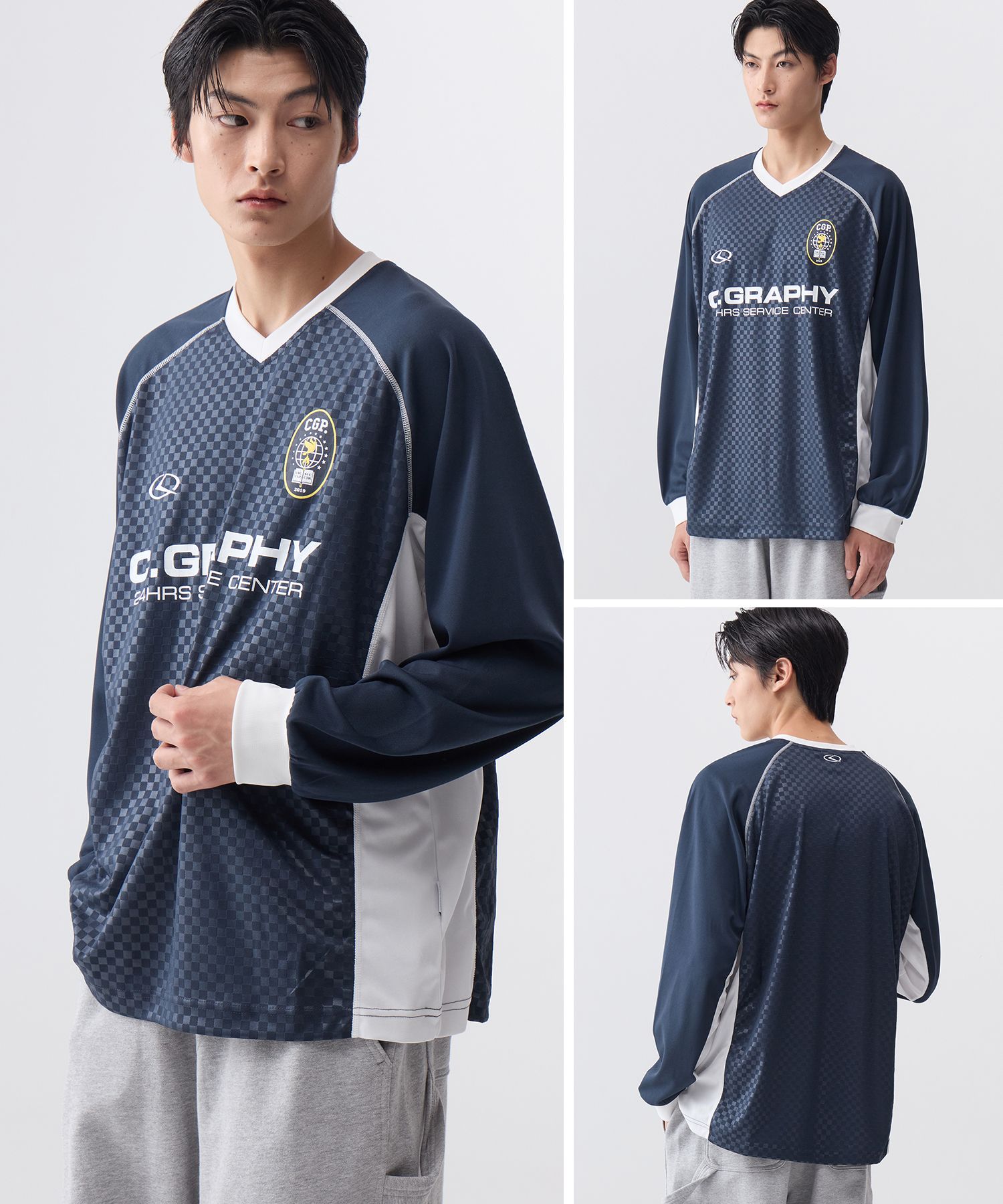MUSINSA | Codegraphy 24H Sports Long Sleeve Jersey T-shirt_Navy