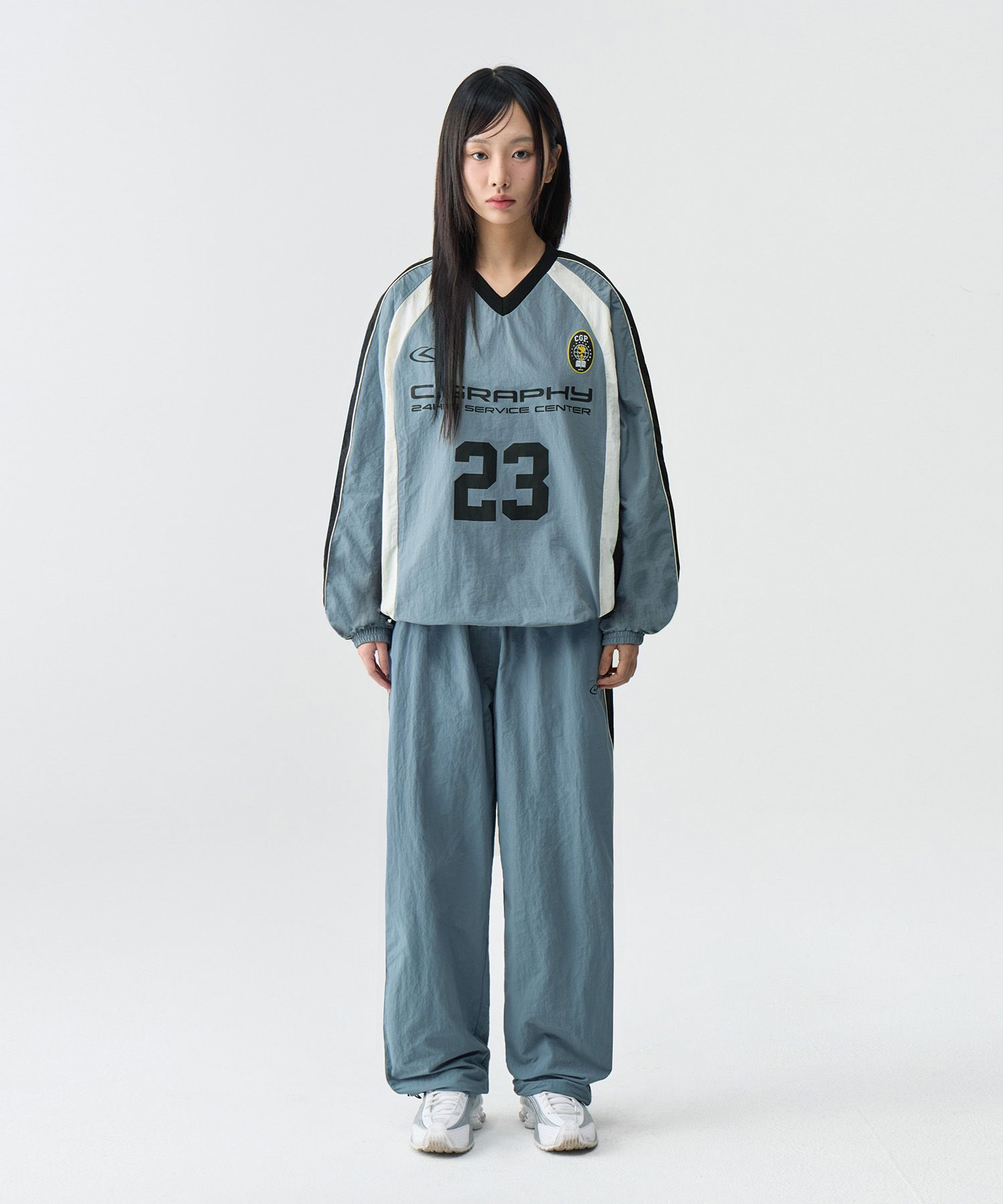 MUSINSA公式 | Codegraphy Synthetic fiber color sports crew