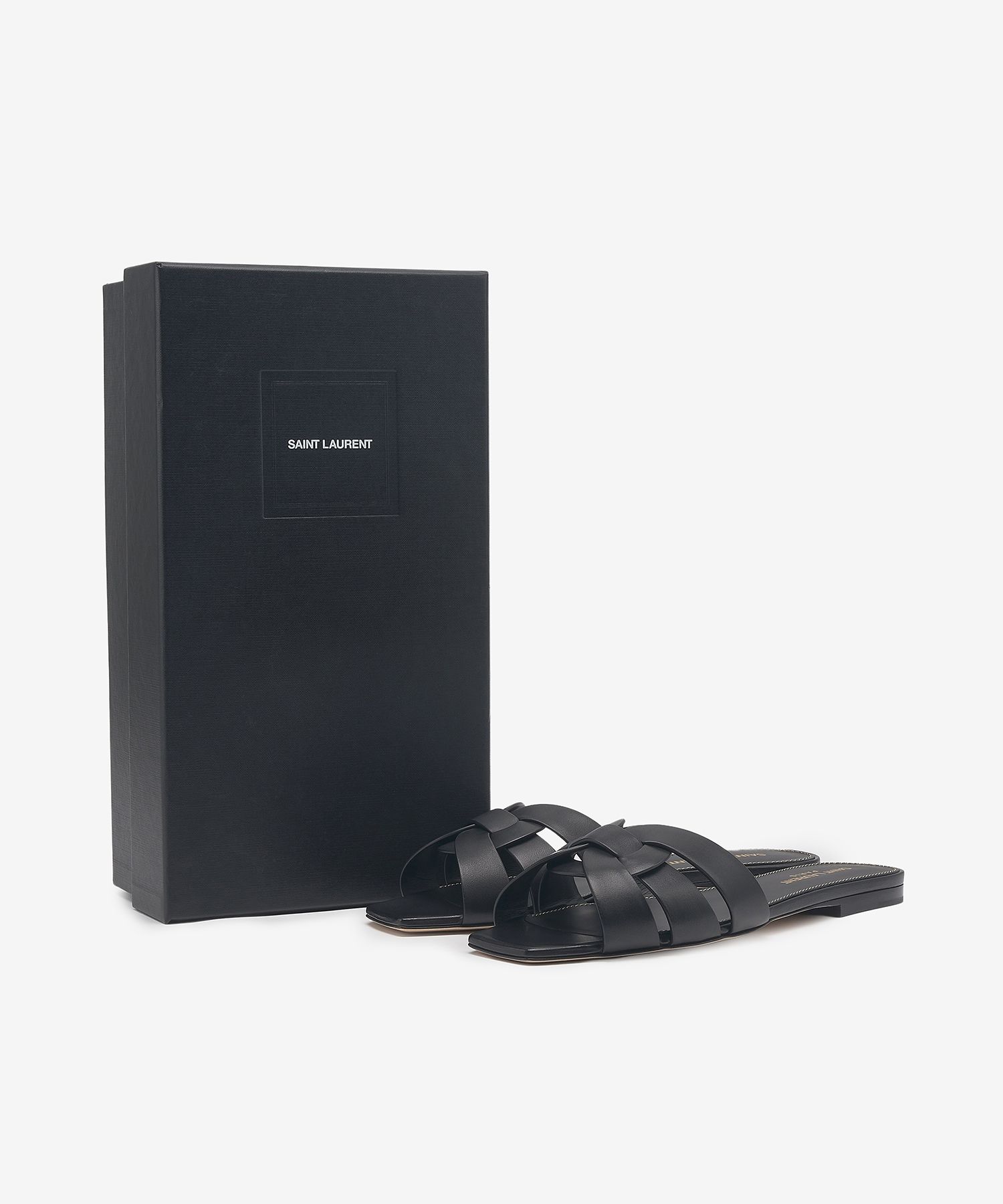 ★Saint Laurent★ Tribute Flat Mule Black 571952BDA001000 57 MUSINSA | SAINT LAURENT Tribute Flat Mule - Black