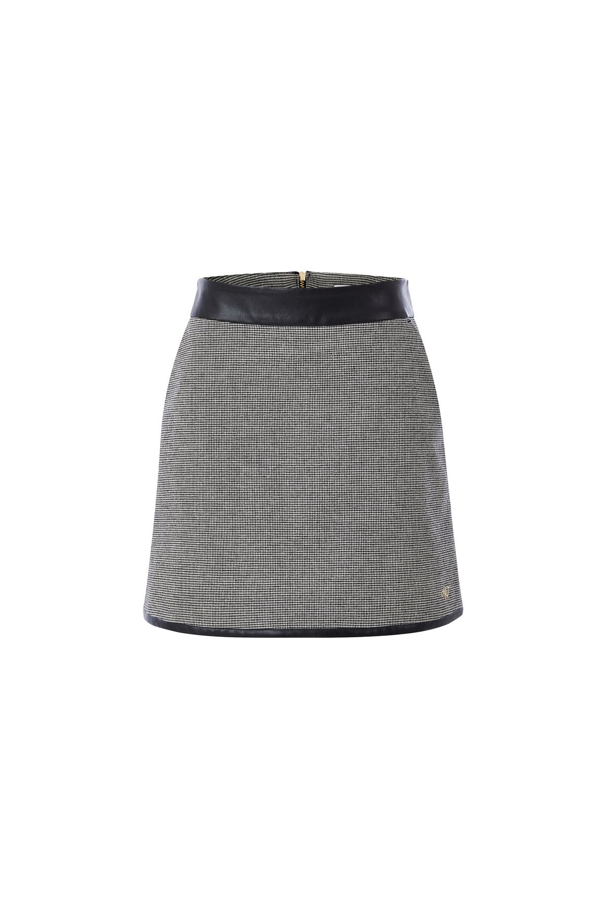 에이오더블유(AOW) HOUNDTOOTH CHECK SKIRT