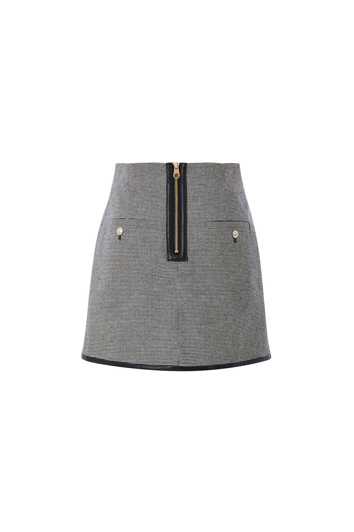 에이오더블유(AOW) HOUNDTOOTH CHECK SKIRT