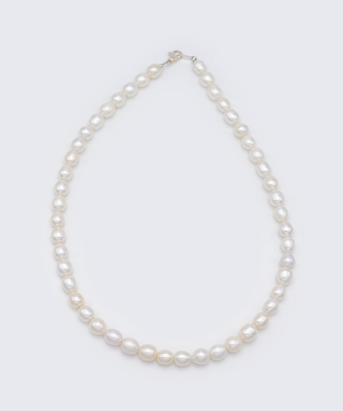 봉보(BONBEAU) Unique oval water pearl Necklace 유니크 밥풀 담수진주 레이어드 목걸이 7mm