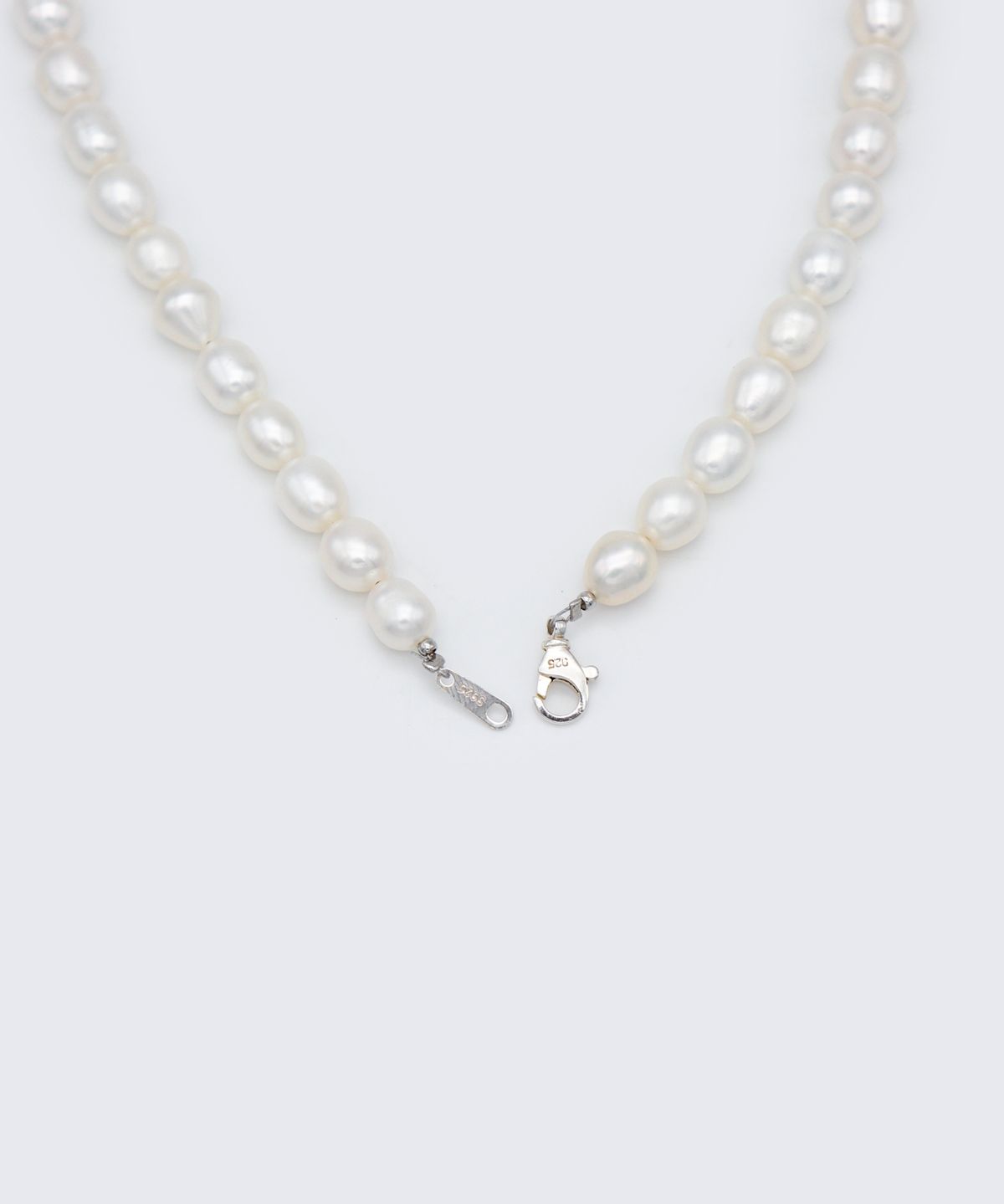 봉보(BONBEAU) Unique oval water pearl Necklace 유니크 밥풀 담수진주 레이어드 목걸이 7mm