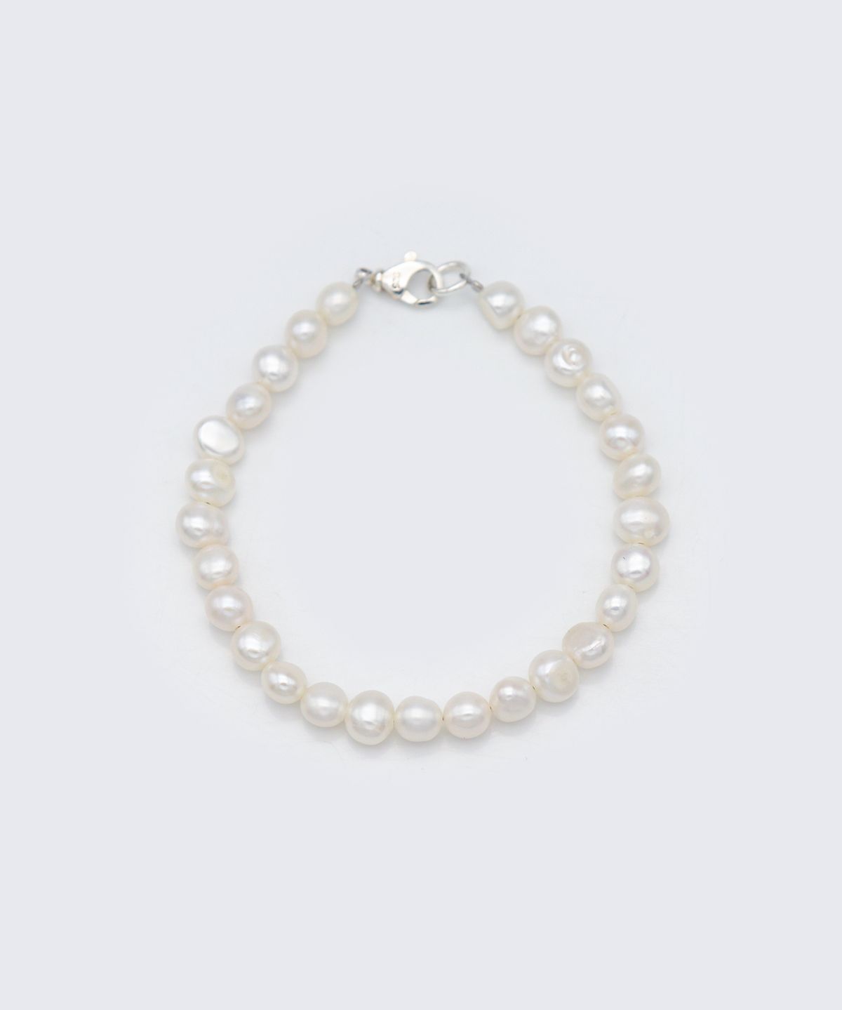 봉보(BONBEAU) Relief water pearl simple Bracelet 릴리프 밥풀 담수진주 레이어드 팔찌 6mm