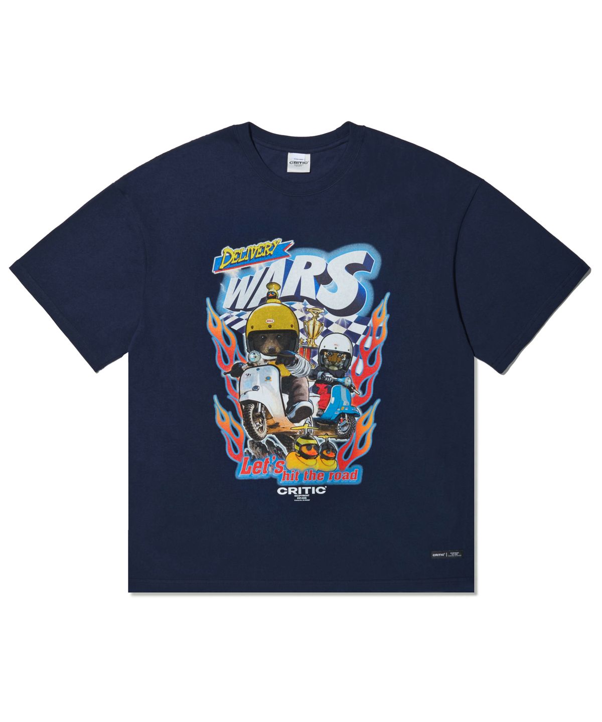 크리틱(CRITIC) DELIVERY WARS T-SHIRTS NAVY