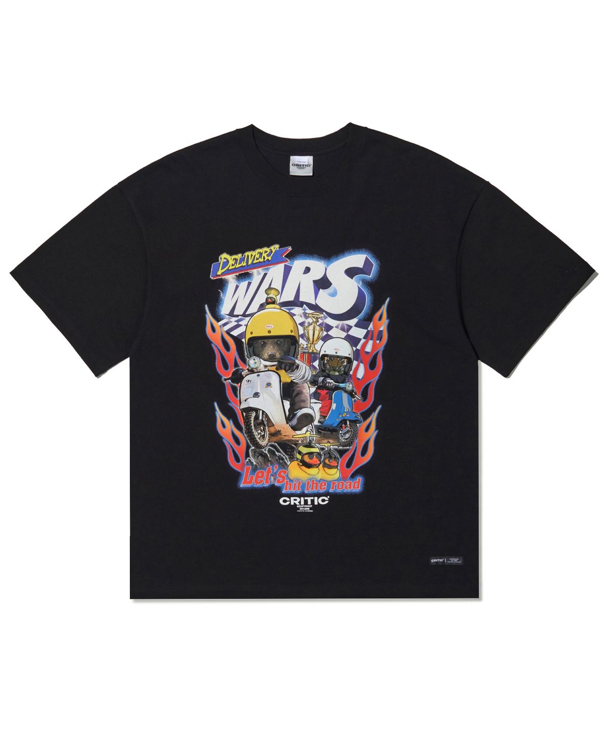 크리틱(CRITIC) DELIVERY WARS T-SHIRTS BLACK