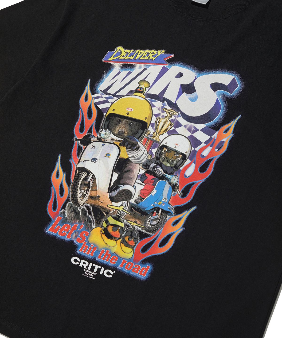 크리틱(CRITIC) DELIVERY WARS T-SHIRTS BLACK