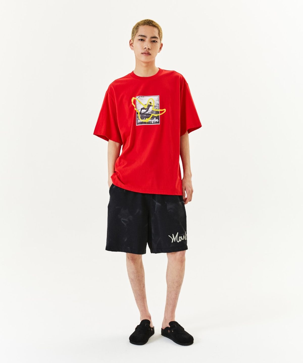 마크곤잘레스(MARK GONZALES) CHILDHOOD GRAPHIC T-SHIRT - RED