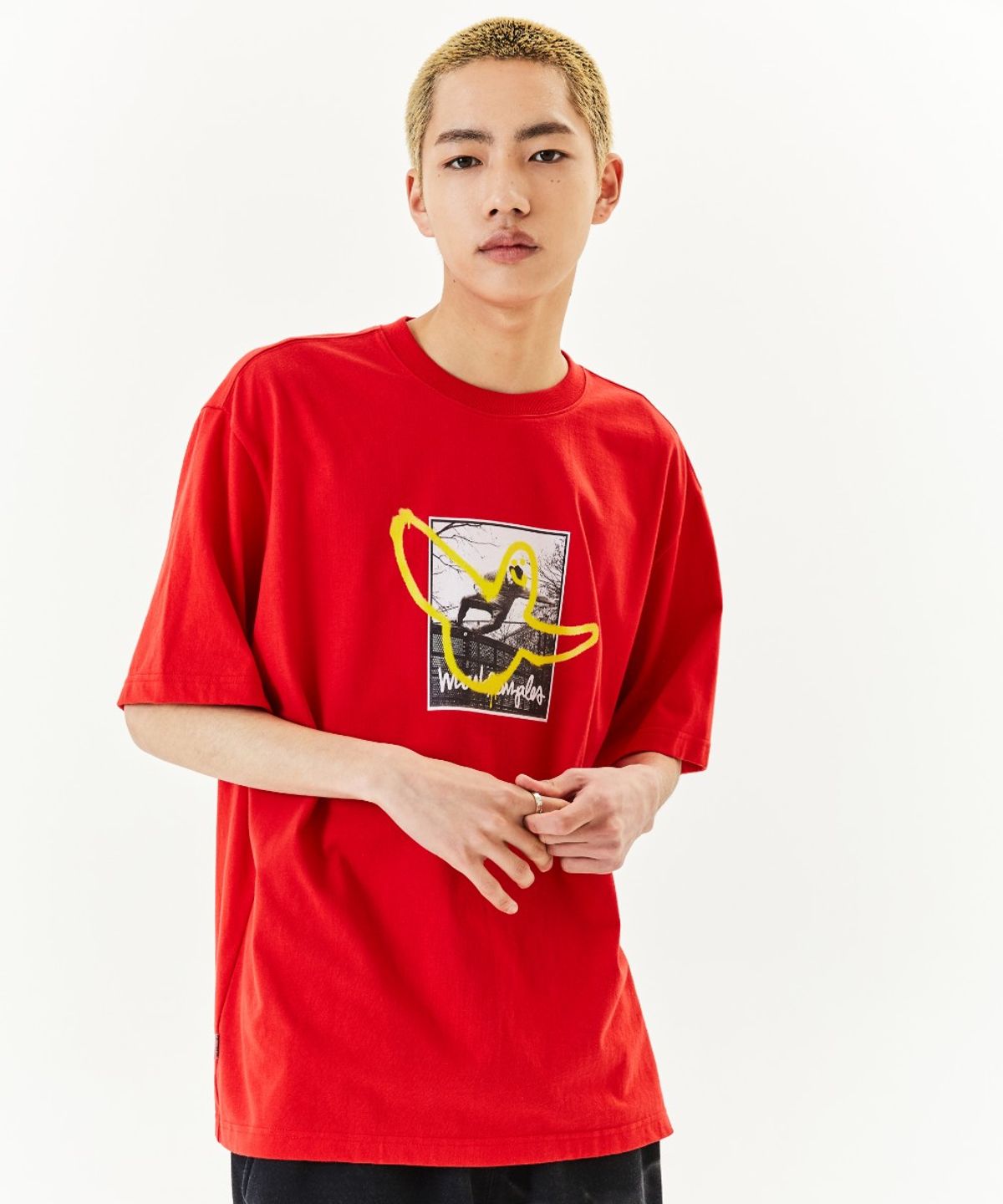 마크곤잘레스(MARK GONZALES) CHILDHOOD GRAPHIC T-SHIRT - RED