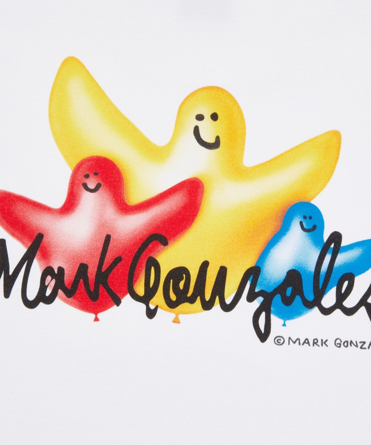 마크곤잘레스(MARK GONZALES) BALLOON ANGEL GRAPHIC T-SHIRT - WHITE