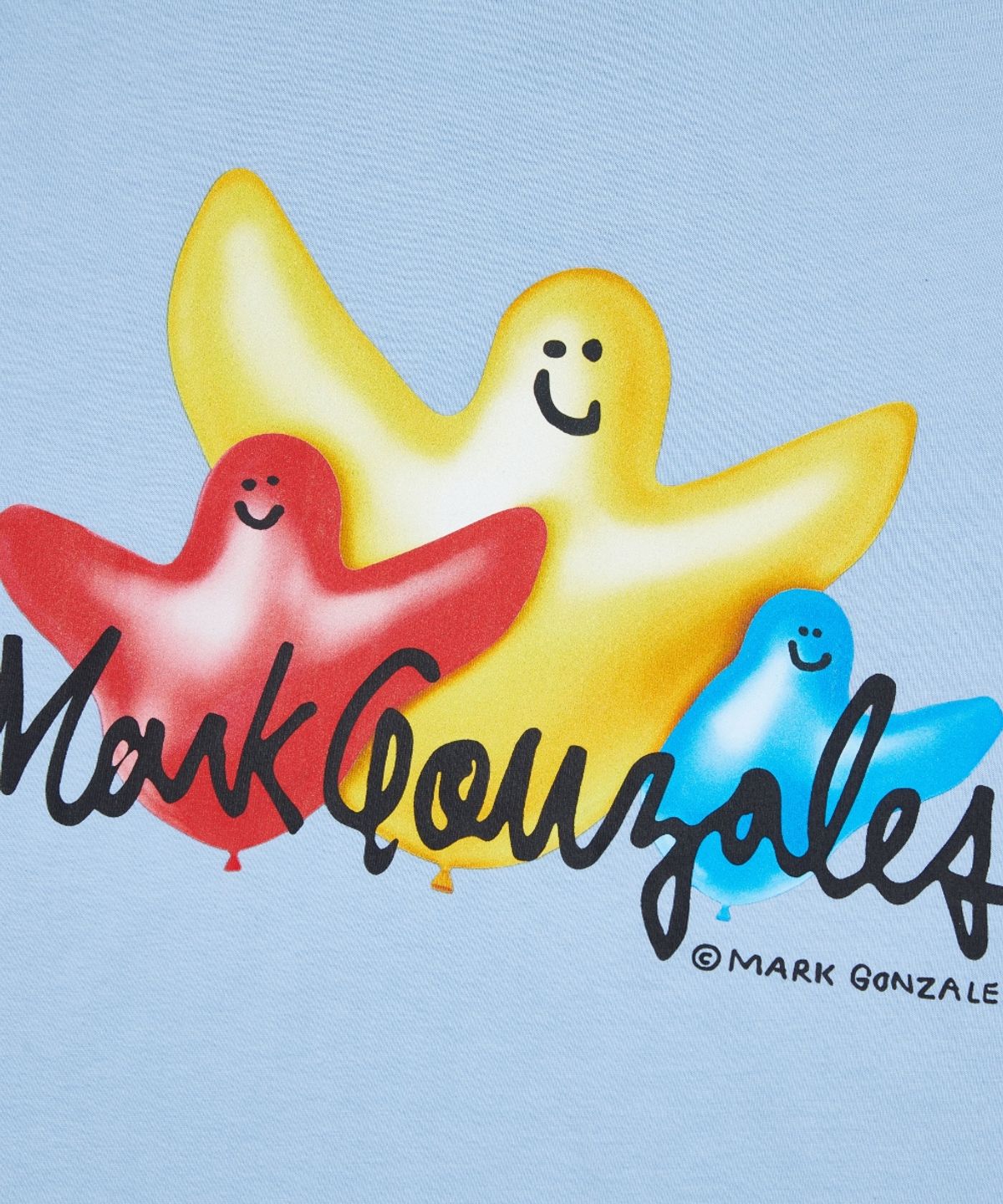 마크곤잘레스(MARK GONZALES) 벌룬 엔젤 그래픽 티셔츠 - SKY BLUE
