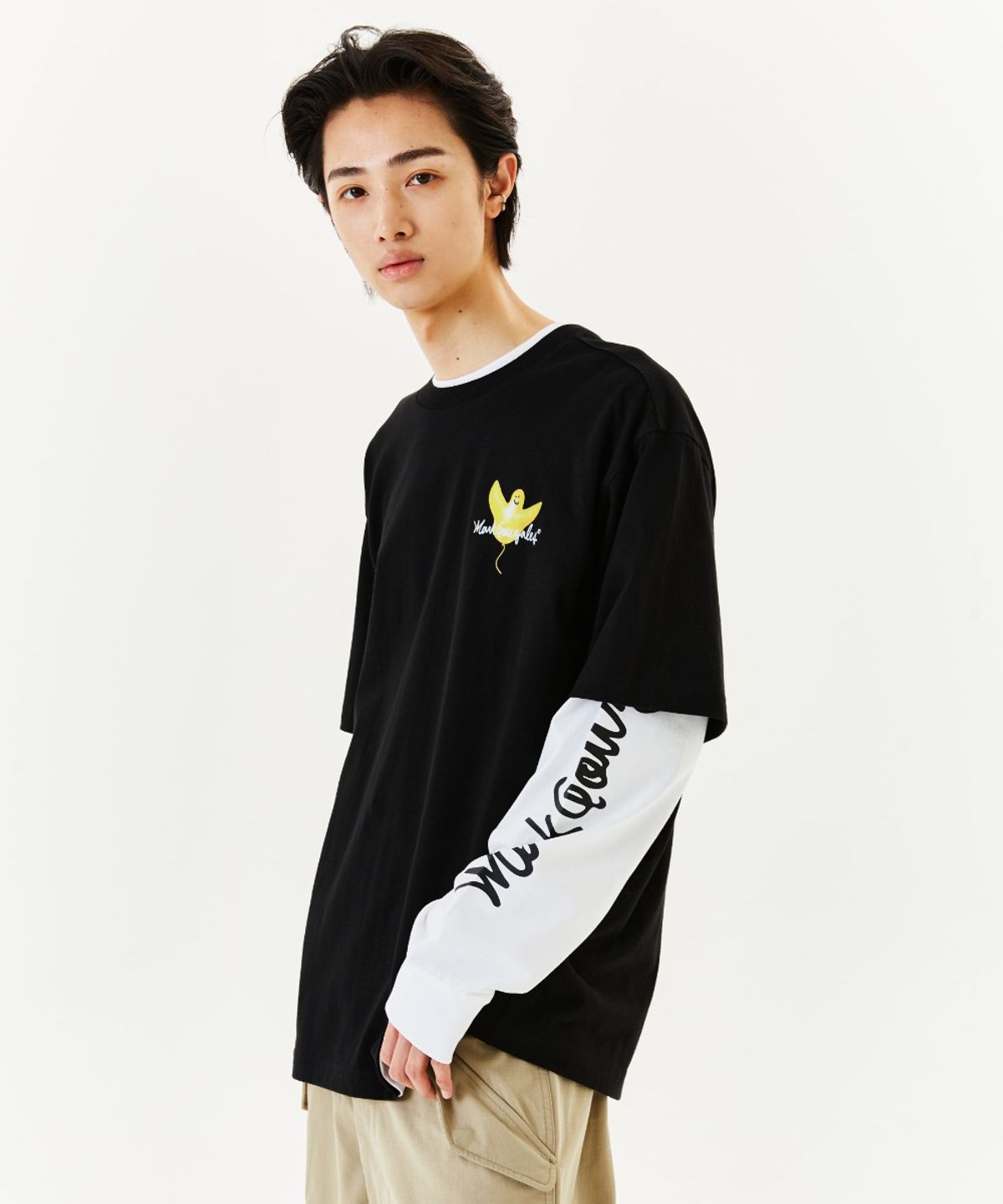 마크곤잘레스(MARK GONZALES) 벌룬 엔젤 그래픽 티셔츠 - BLACK