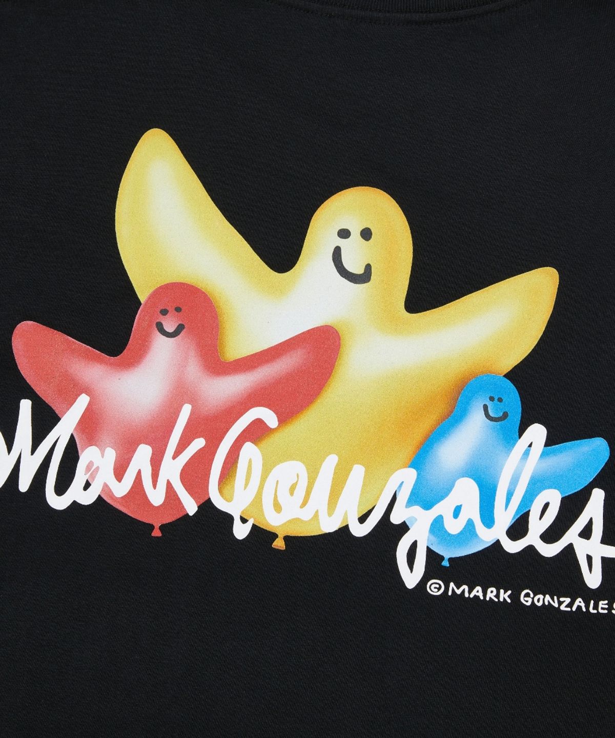 마크곤잘레스(MARK GONZALES) 벌룬 엔젤 그래픽 티셔츠 - BLACK