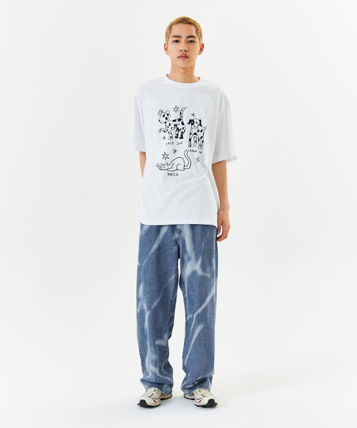마크곤잘레스(MARK GONZALES) SUN BLEACH DENIM PANT - BLUE