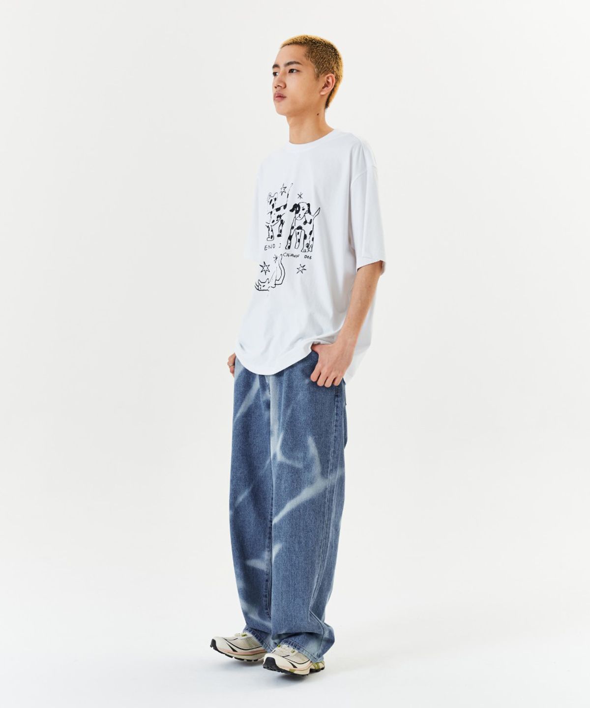 마크곤잘레스(MARK GONZALES) SUN BLEACH DENIM PANT - BLUE