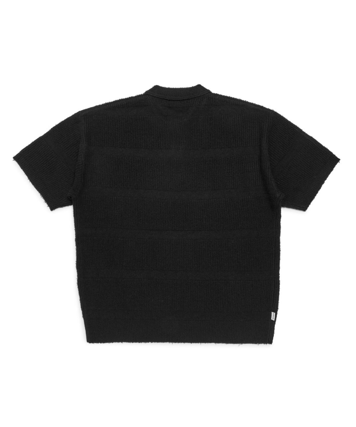 마크곤잘레스(MARK GONZALES) STRIPE KNIT S/S POLO - BLACK