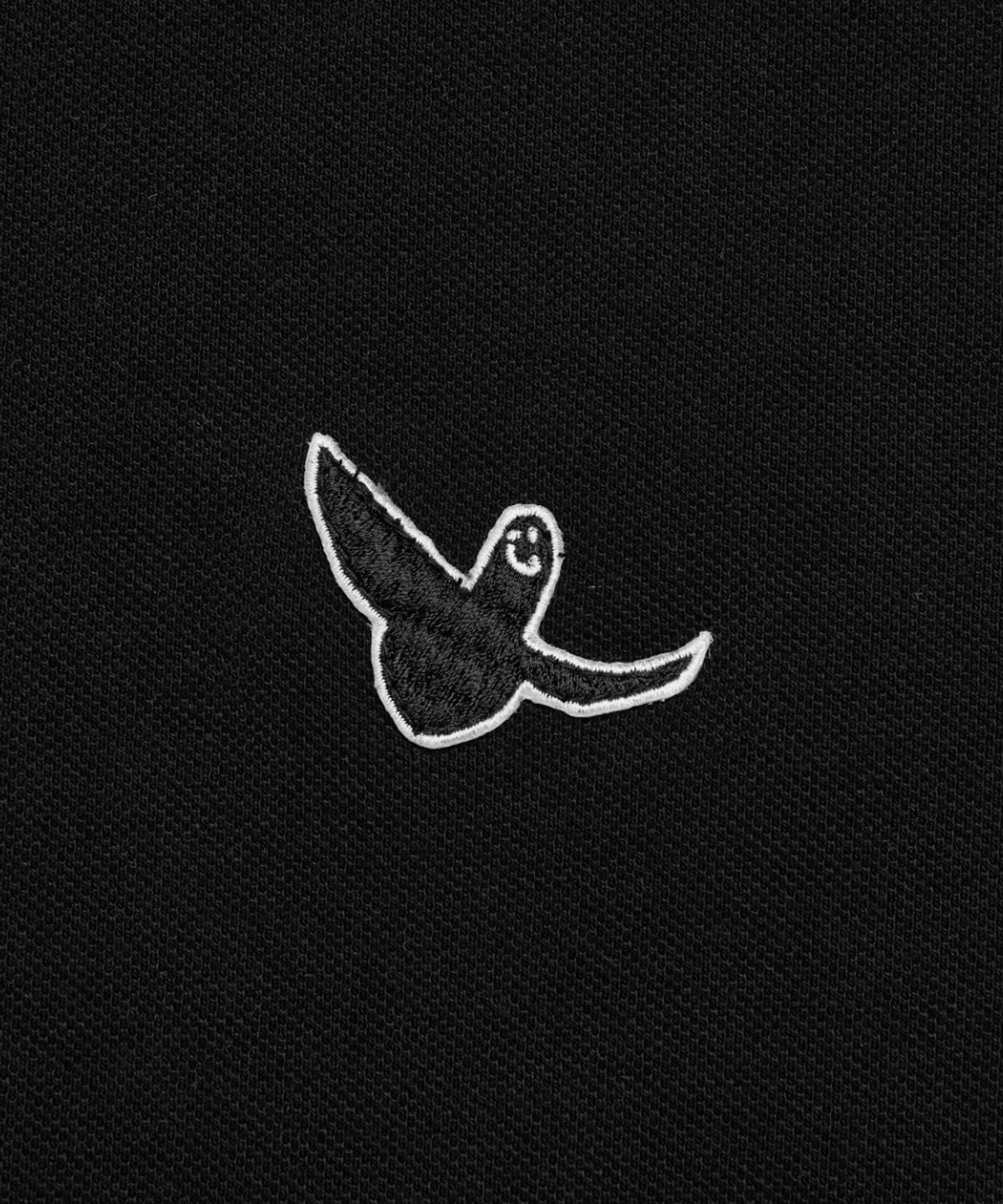 마크곤잘레스(MARK GONZALES) 엔젤 와펜 피케 카라 반팔 티셔츠 - BLACK