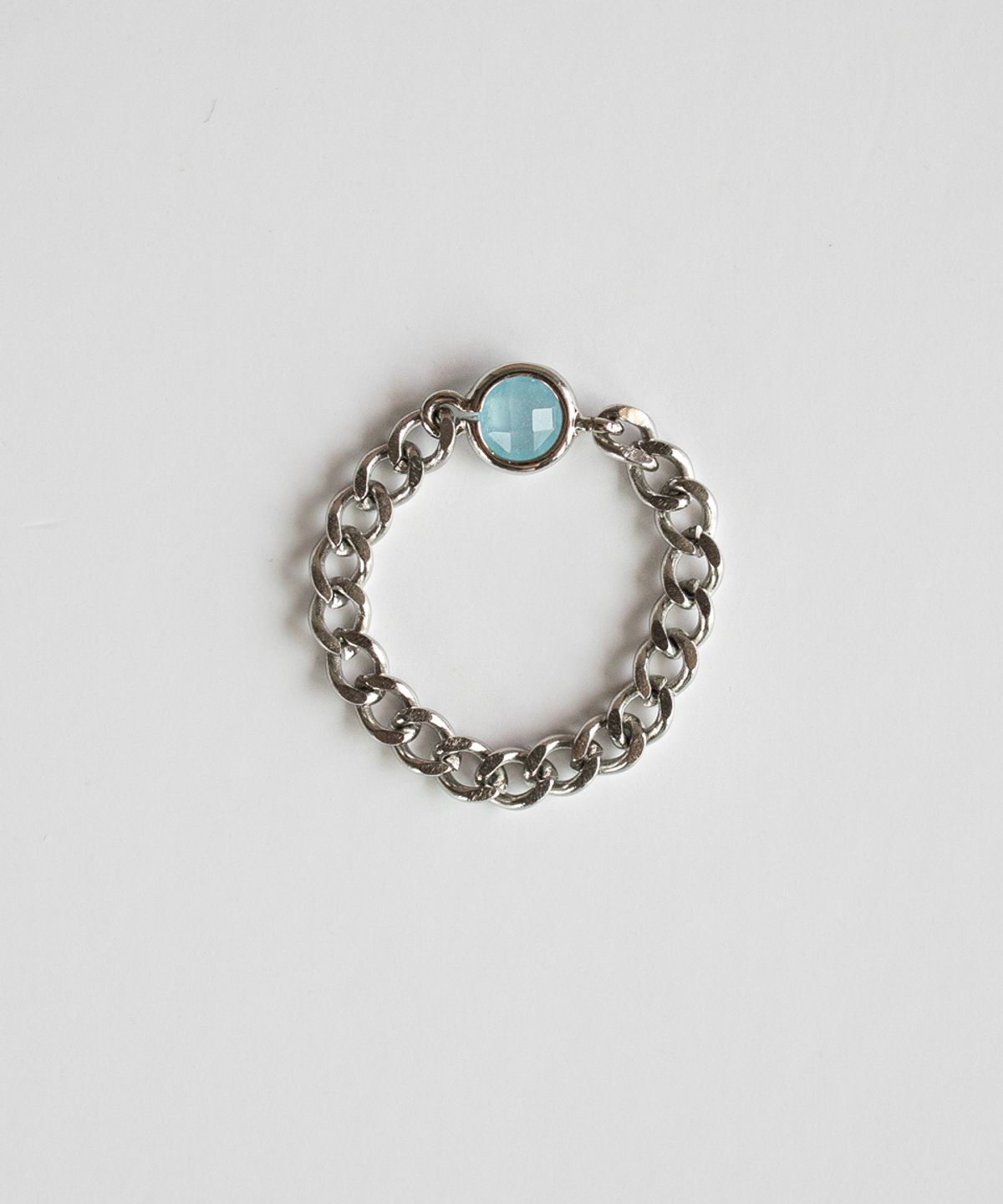 메리모티브(MERRYMOTIVE) Blue opal pendant surgical chain ring