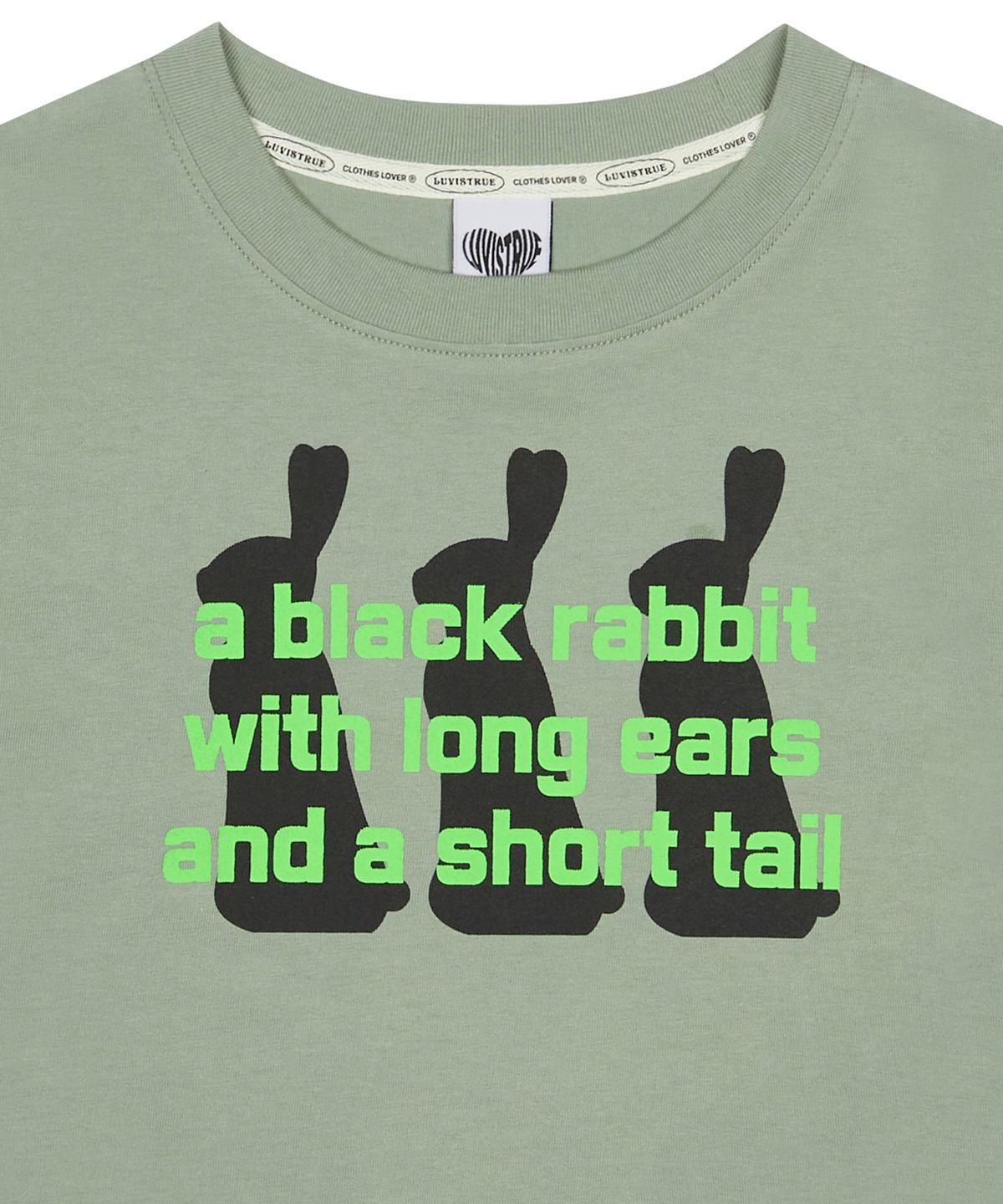러브이즈트루(LUVISTRUE) VS 3 RABBIT TEE(GREEN)
