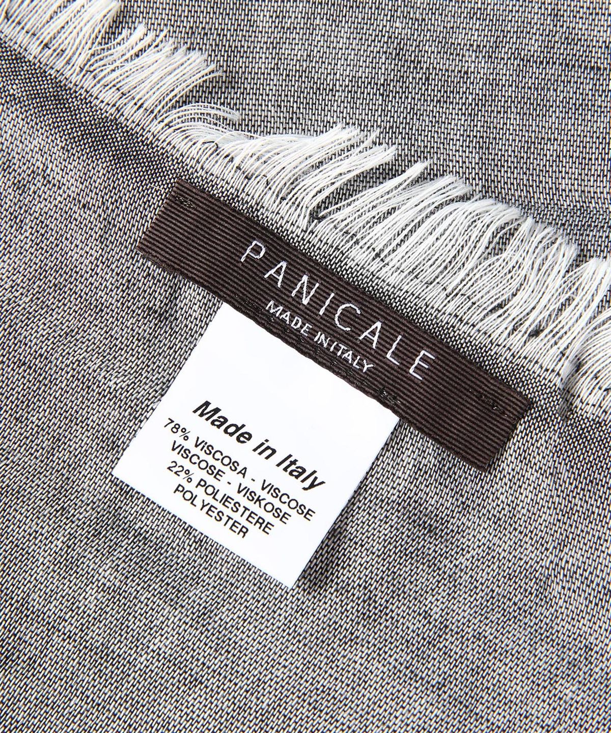 빠니깔레(PANICALE) 프린지 디테일 투톤 스트라이프 머플러 [2COLOR]