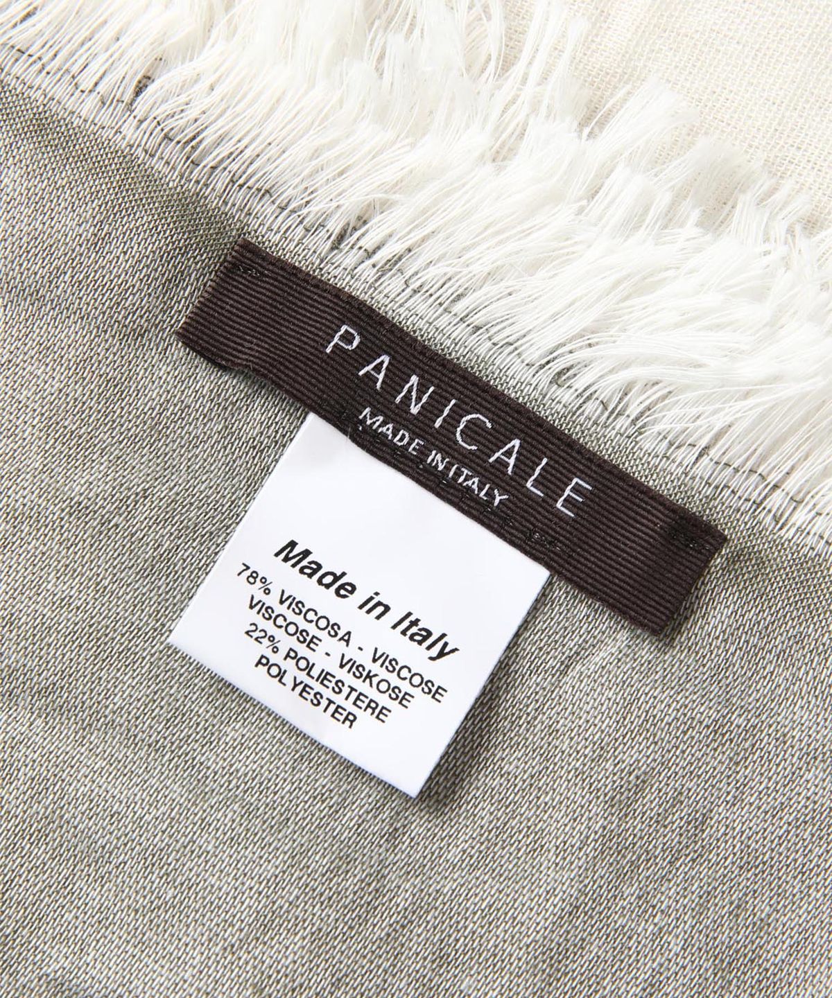 빠니깔레(PANICALE) 프린지 디테일 투톤 스트라이프 머플러 [2COLOR]
