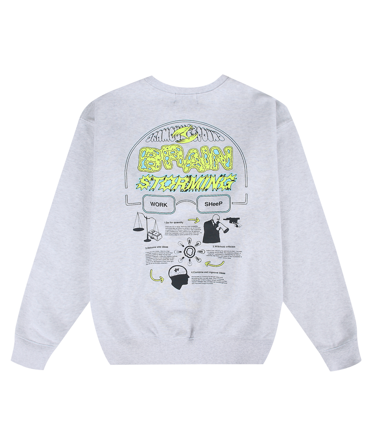 그램 아운스 파운드(GRAM OUNCE POUND) Brain Storming Sweatshirt_Ash Grey