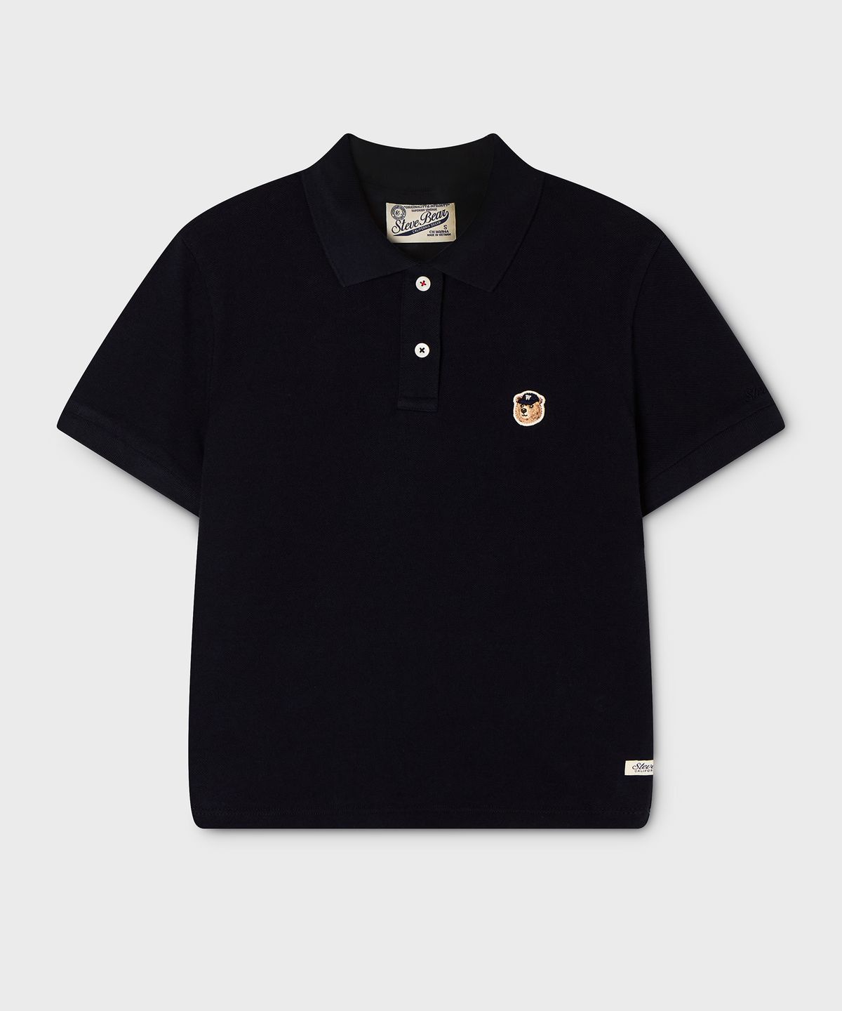 후아유(WHO.A.U) Steve Crop Collar T-Shirt / WHHAG2411F