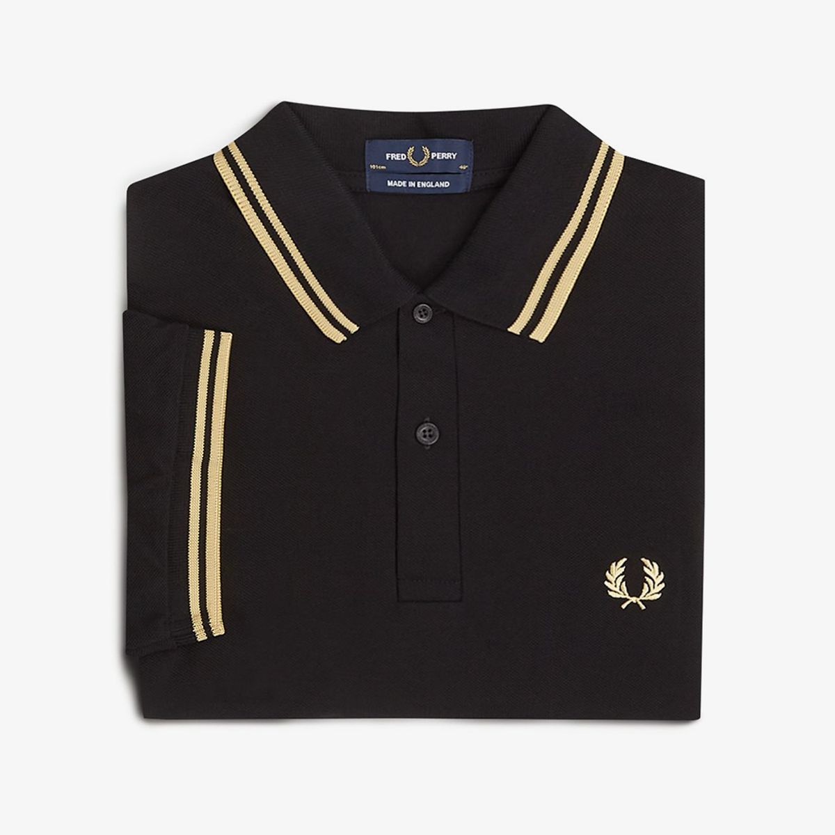프레드페리(FRED PERRY) [M12] 트윈 팁 프레드페리 셔츠 - 블랙/샴페인 M12-157 Made In England