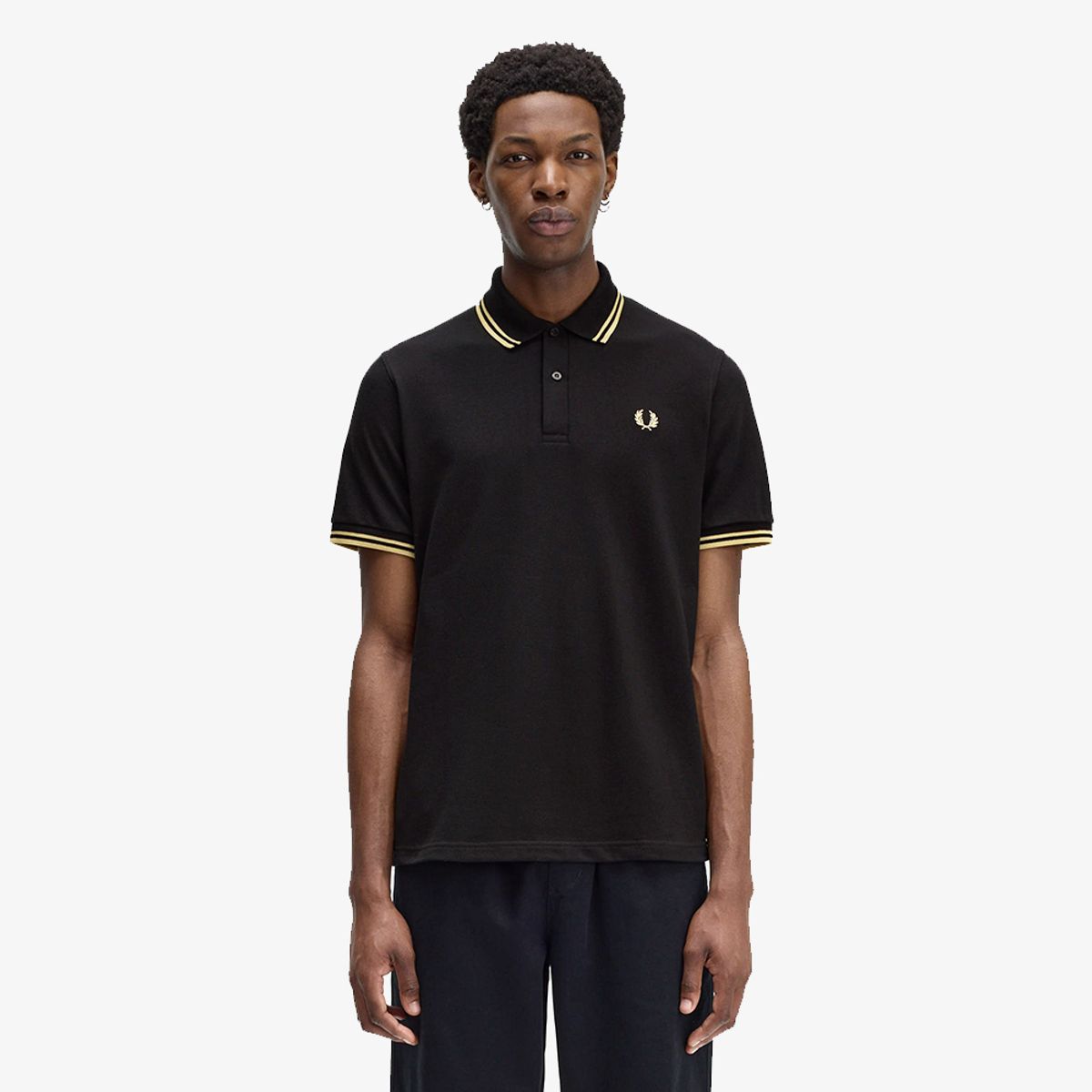 프레드페리(FRED PERRY) [M12] 트윈 팁 프레드페리 셔츠 - 블랙/샴페인 M12-157 Made In England