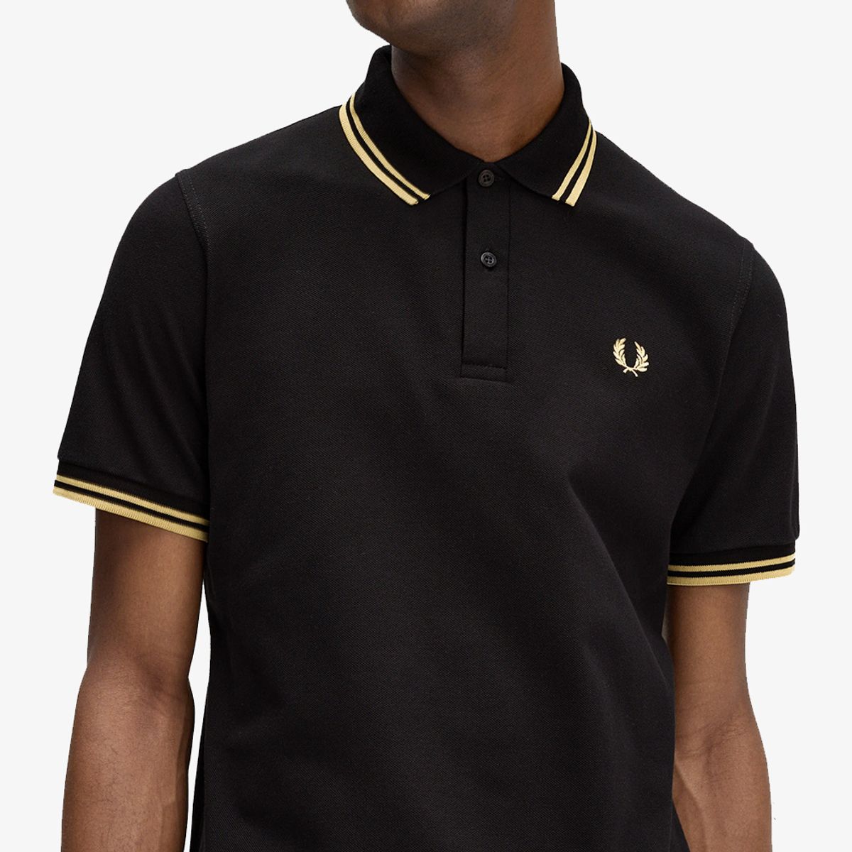 프레드페리(FRED PERRY) [M12] 트윈 팁 프레드페리 셔츠 - 블랙/샴페인 M12-157 Made In England