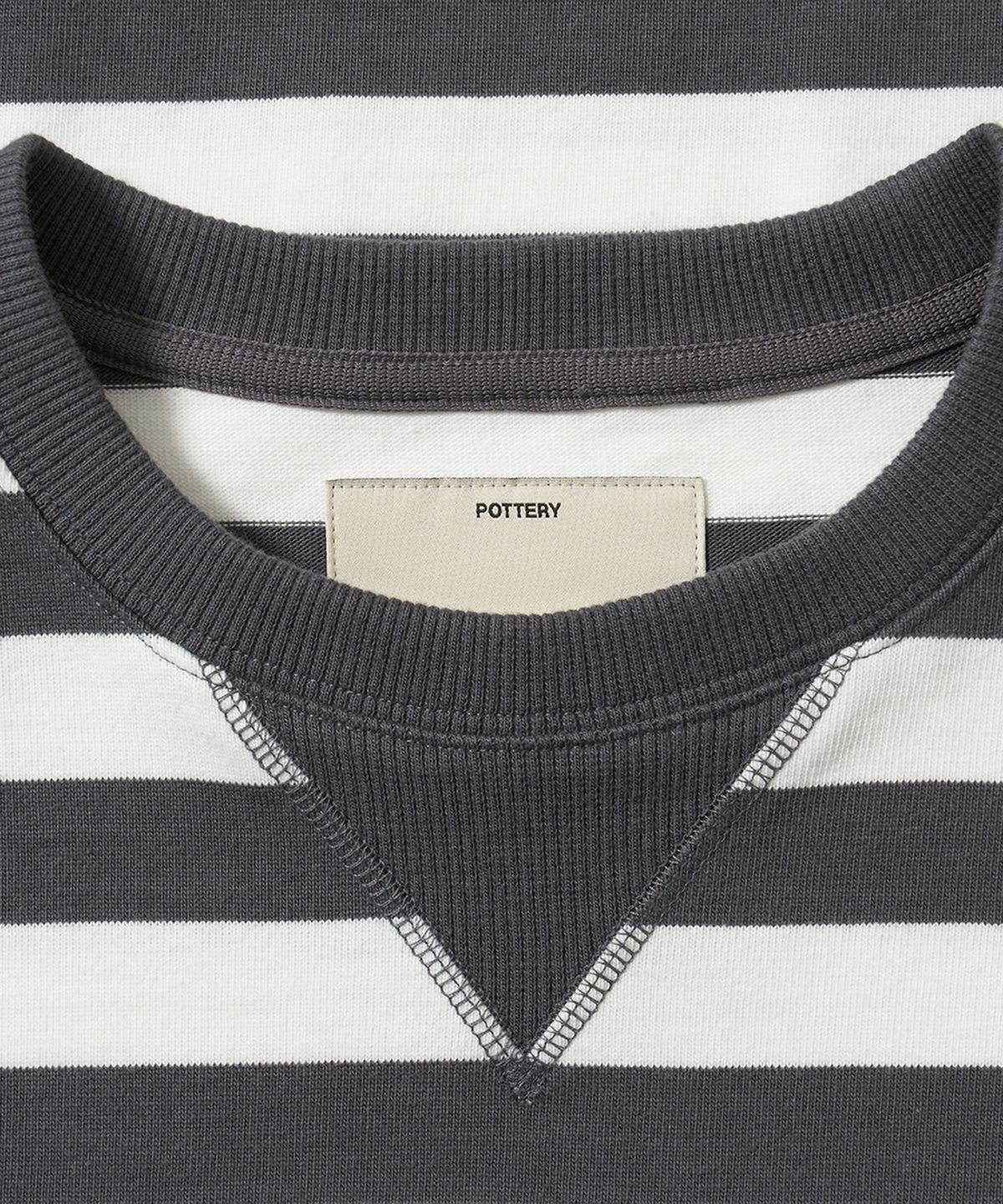 포터리(POTTERY) Naval Crewneck T-Shirt (Charcoal)