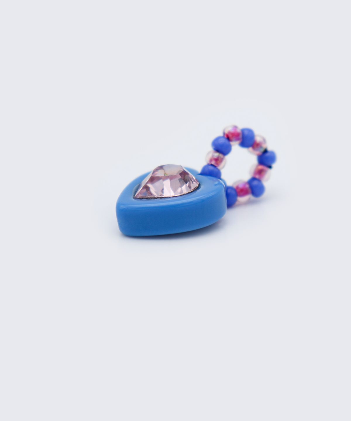 봉보(BONBEAU) Heart pop swarovski stone pendant 스와로브스키 하트 스톤 참 호마이카 팬던트
