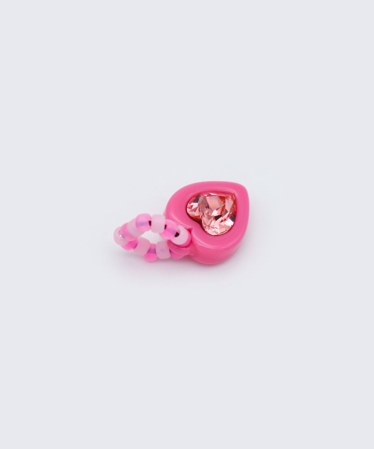 봉보(BONBEAU) Heart pop swarovski stone pendant 스와로브스키 하트 스톤 참 호마이카 팬던트