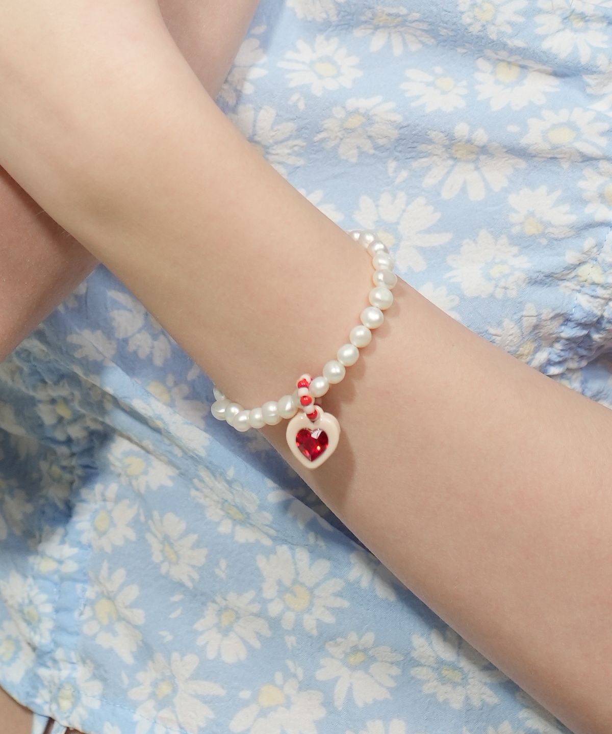 봉보(BONBEAU) Heart pop swarovski stone pendant 스와로브스키 하트 스톤 참 호마이카 팬던트