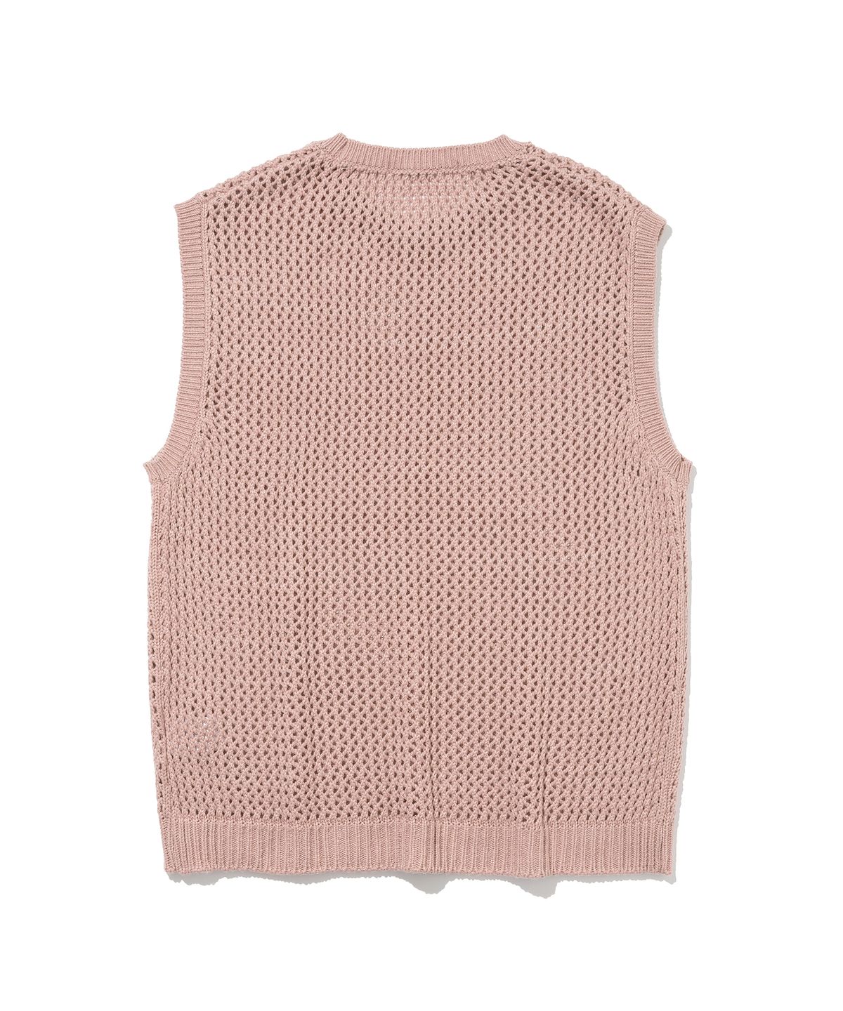 니티드(KNITTED) 펀칭 니트 베스트 PINK