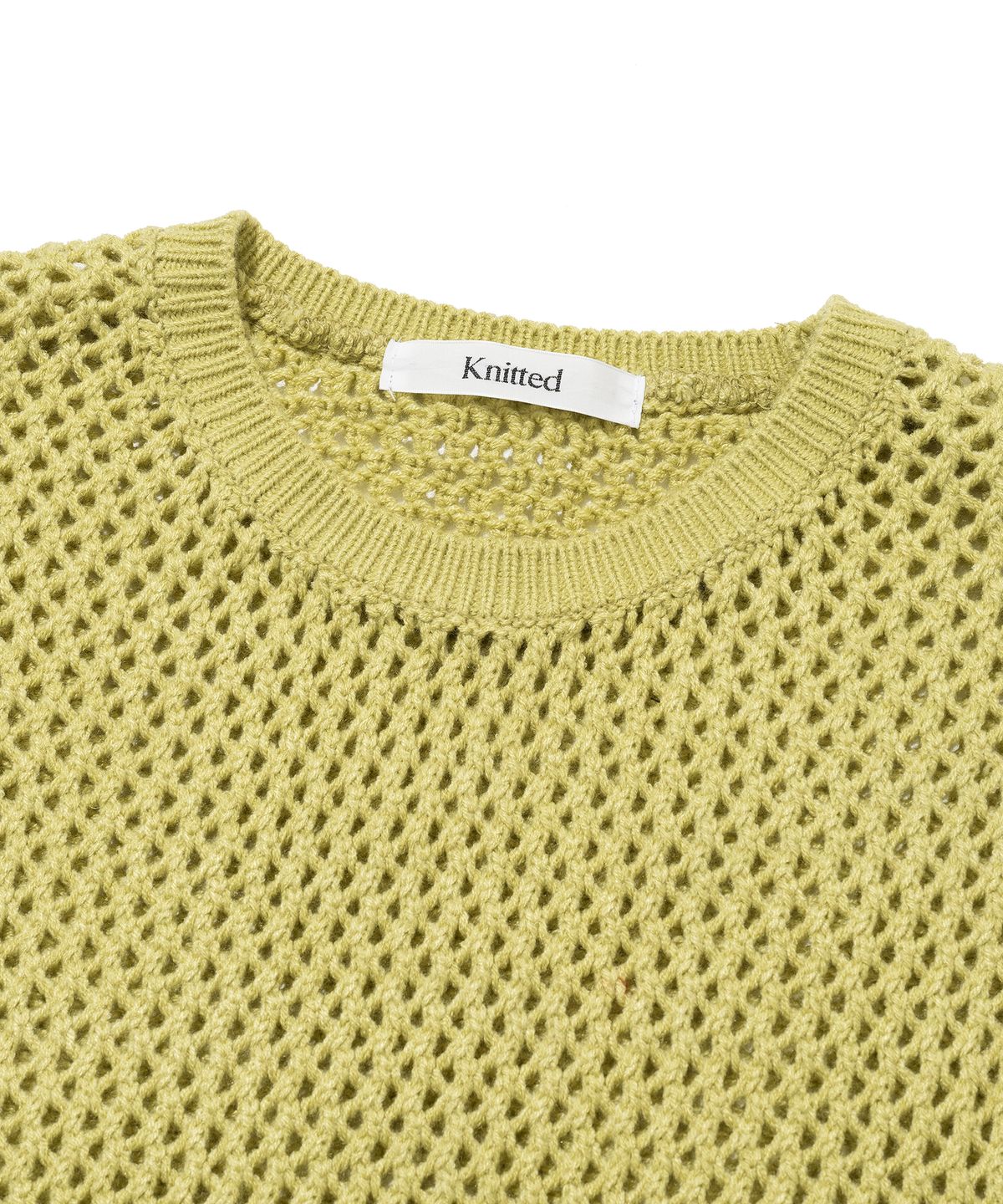 니티드(KNITTED) 펀칭 니트 베스트 OLIVE