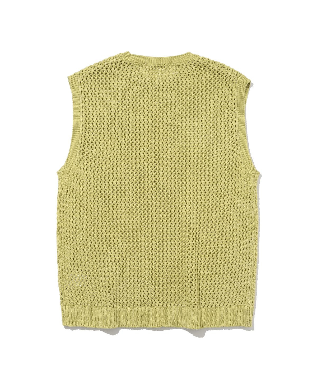 니티드(KNITTED) 펀칭 니트 베스트 OLIVE