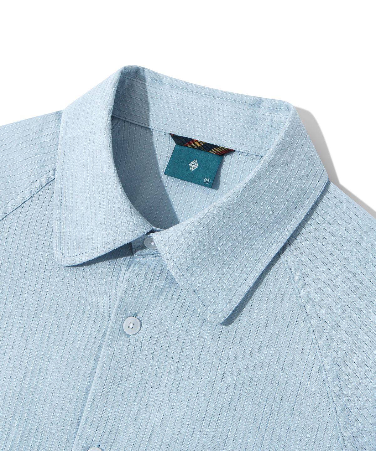 다이아몬드 레이라(DIAMOND LAYLA) Stitch Stripe Shirt S114  Skyblue