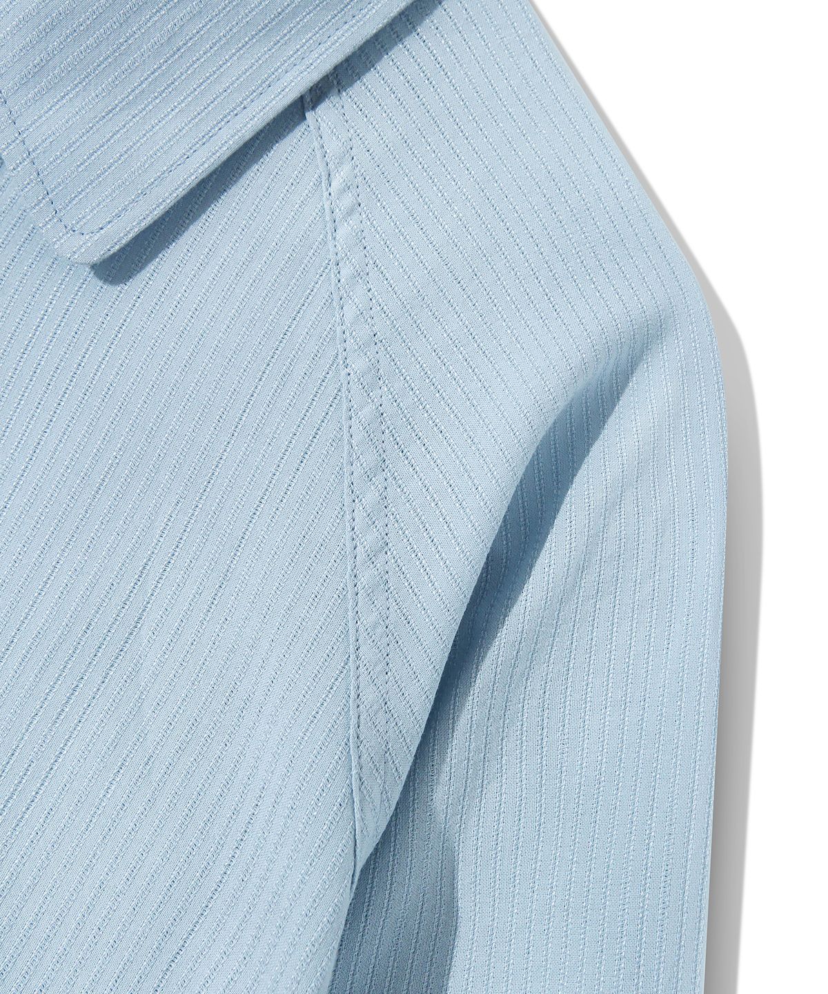 다이아몬드 레이라(DIAMOND LAYLA) Stitch Stripe Shirt S114  Skyblue