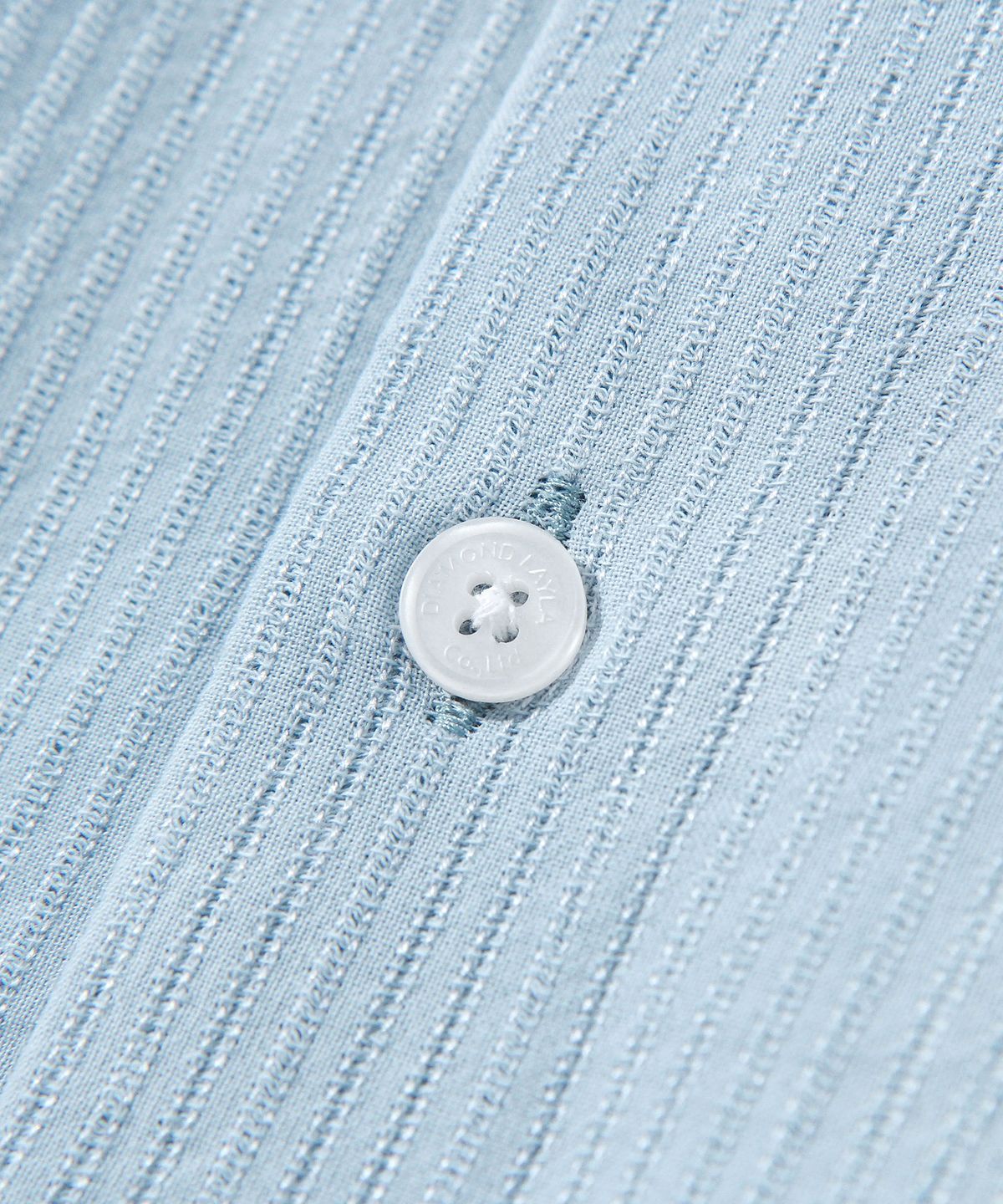 다이아몬드 레이라(DIAMOND LAYLA) Stitch Stripe Shirt S114  Skyblue