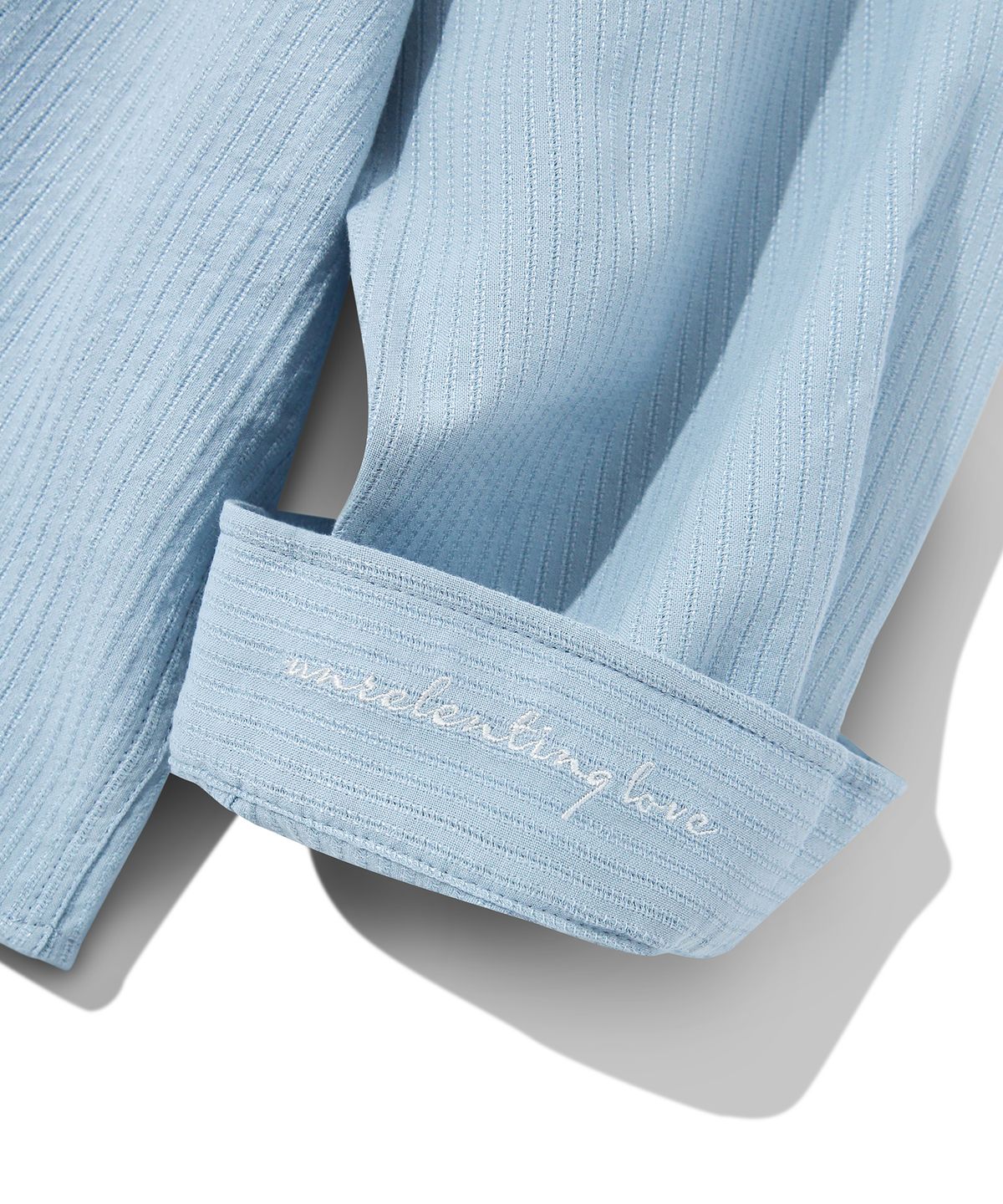 다이아몬드 레이라(DIAMOND LAYLA) Stitch Stripe Shirt S114  Skyblue