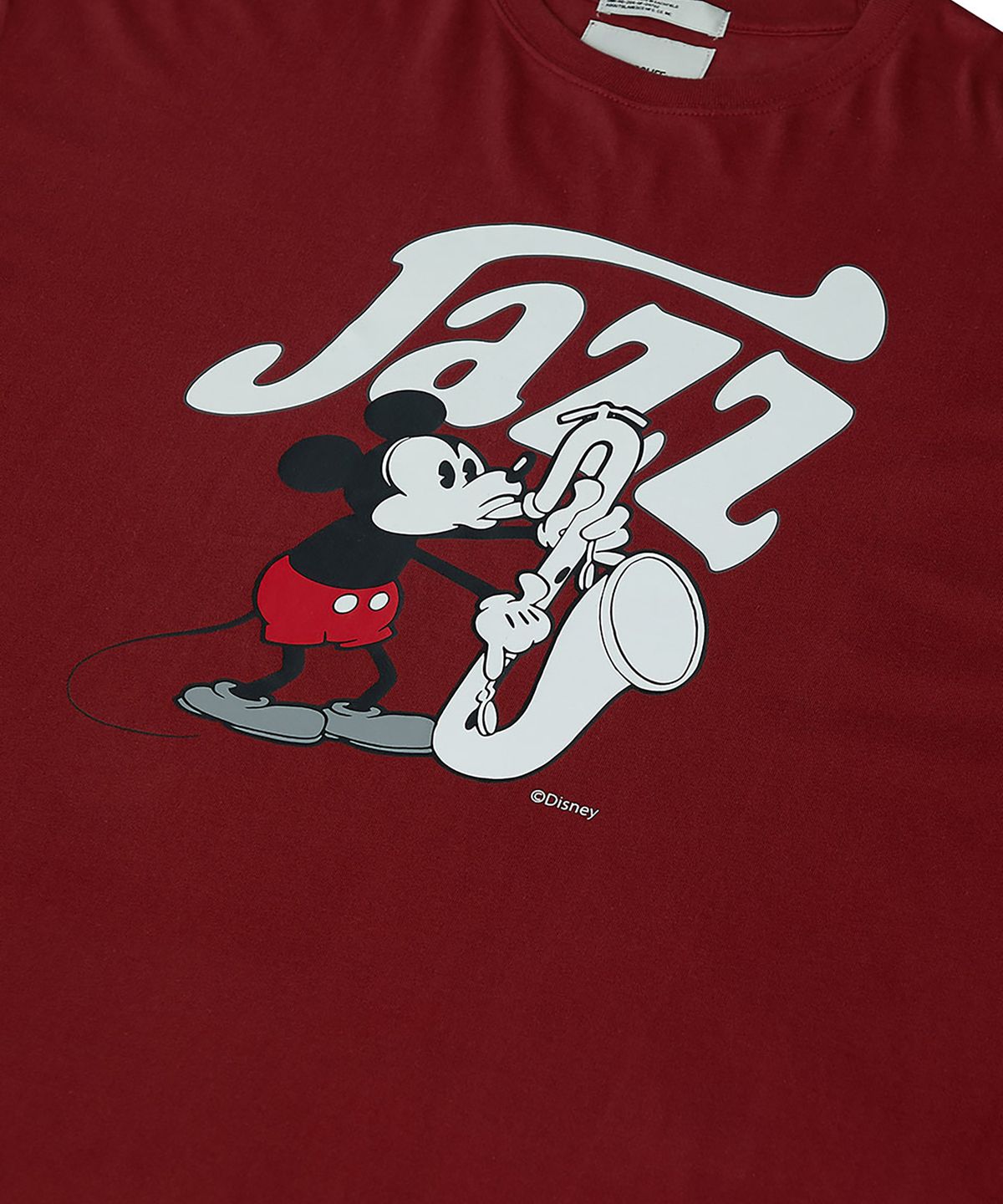 사운즈라이프(SOUNDSLIFE) Mickey Jazz T-Shirt Burgundy
