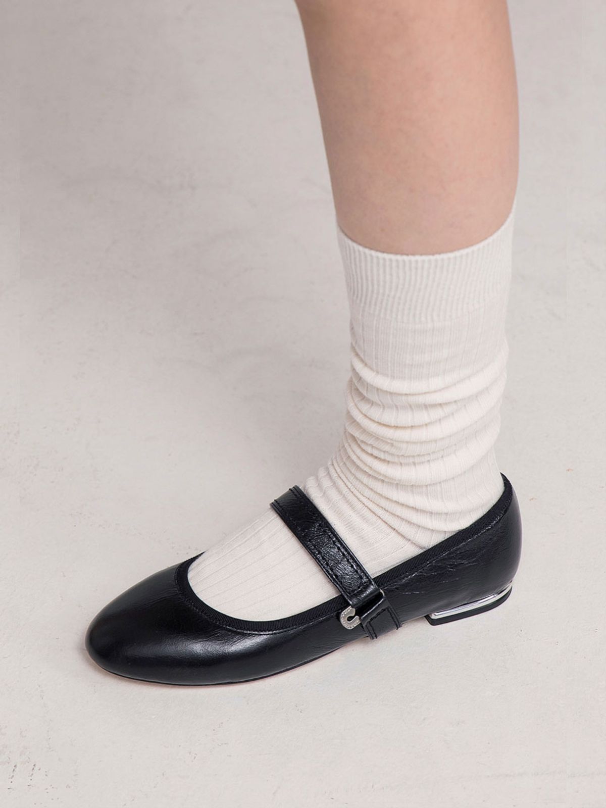 블랑토(BLANC TOE) 메리제인 플랫 B23S60-BLACK
