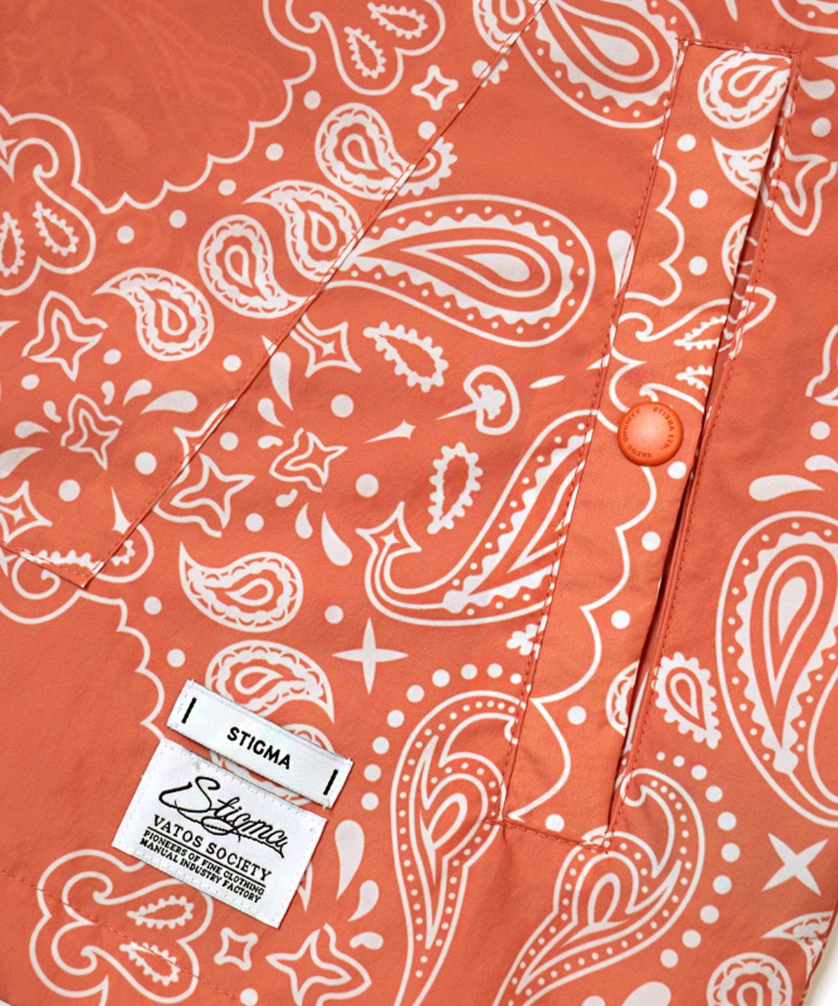 스티그마(STIGMA) 23 PAISLEY ANORAK ORANGE