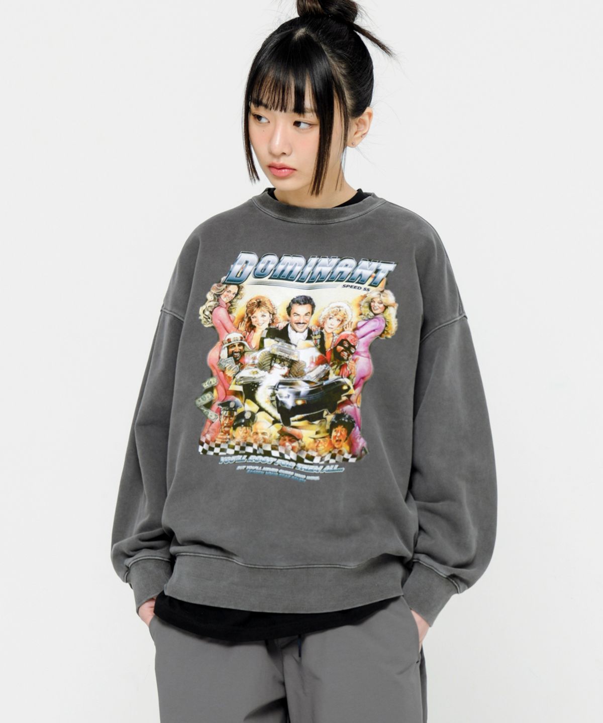 빅유니온(BIG UNION) GRAPHIC SWEATSHIRTS / CHARCOAL